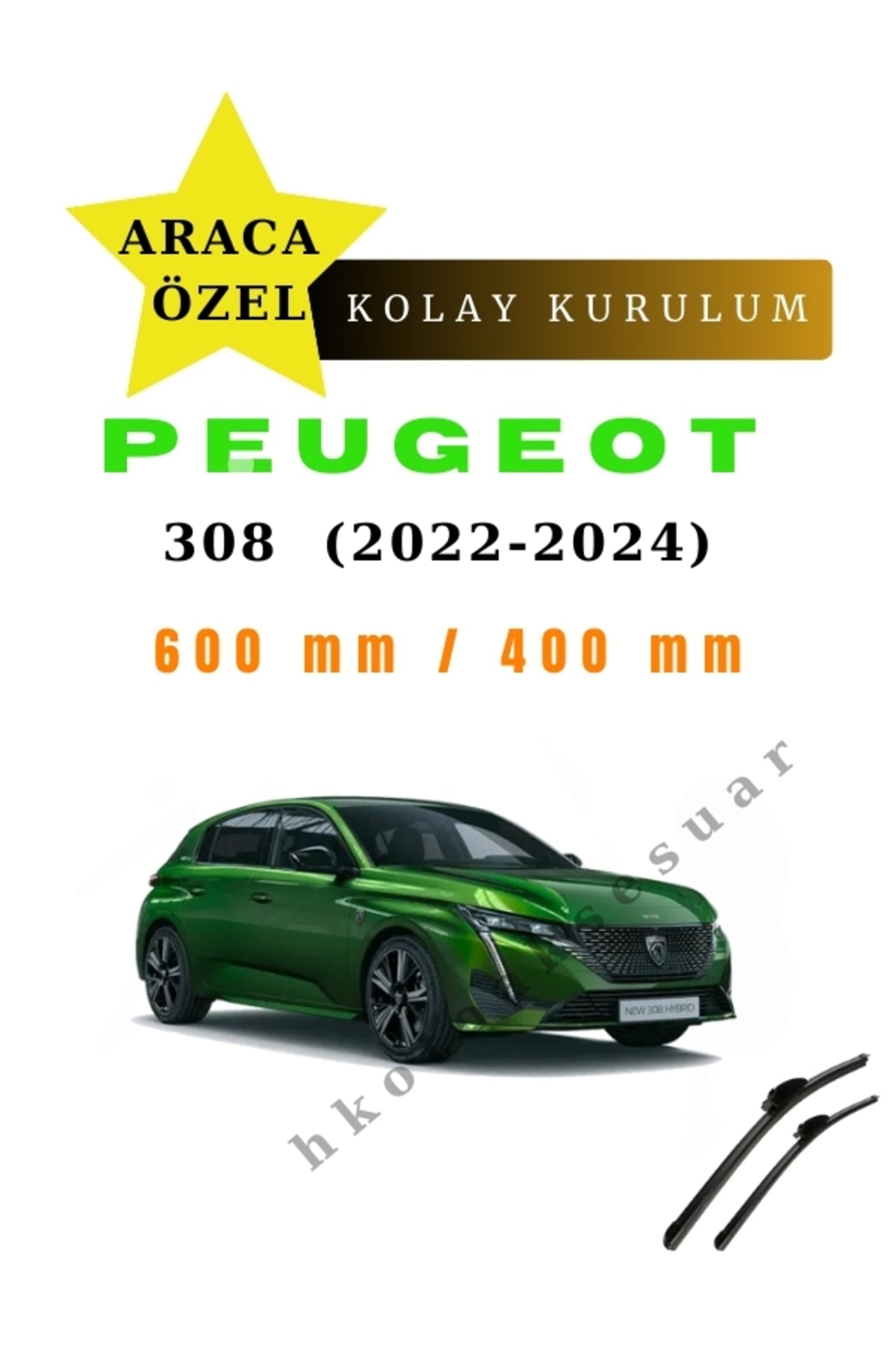 Peugeot 308 (2022-2024) Fahrzeugspezifische Scheibenwischer vorne (2 Stück)