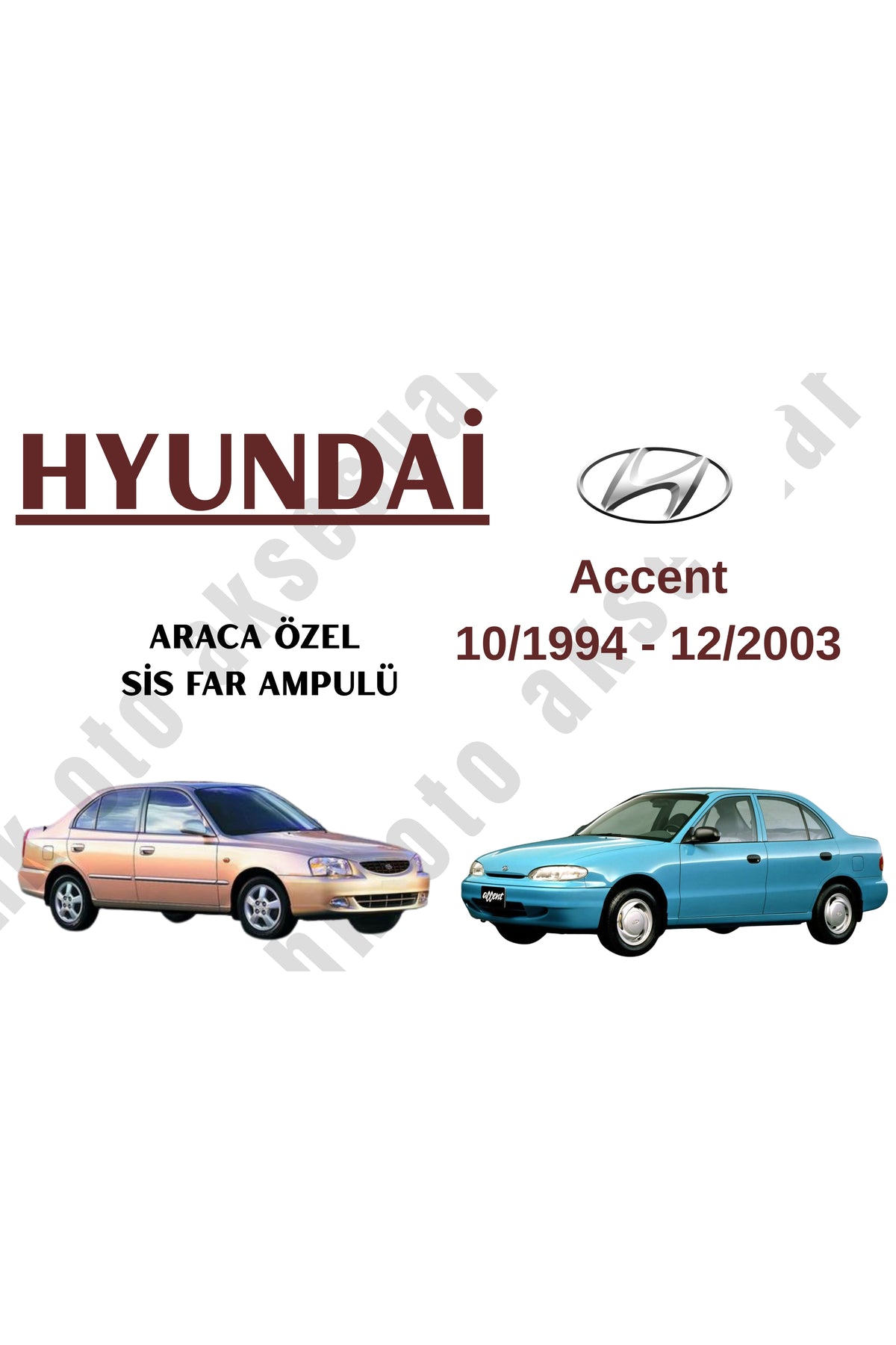 Hyundai Accent 1994 - 2004 Fahrzeugspezifisches Nebelscheinwerferbirne H3