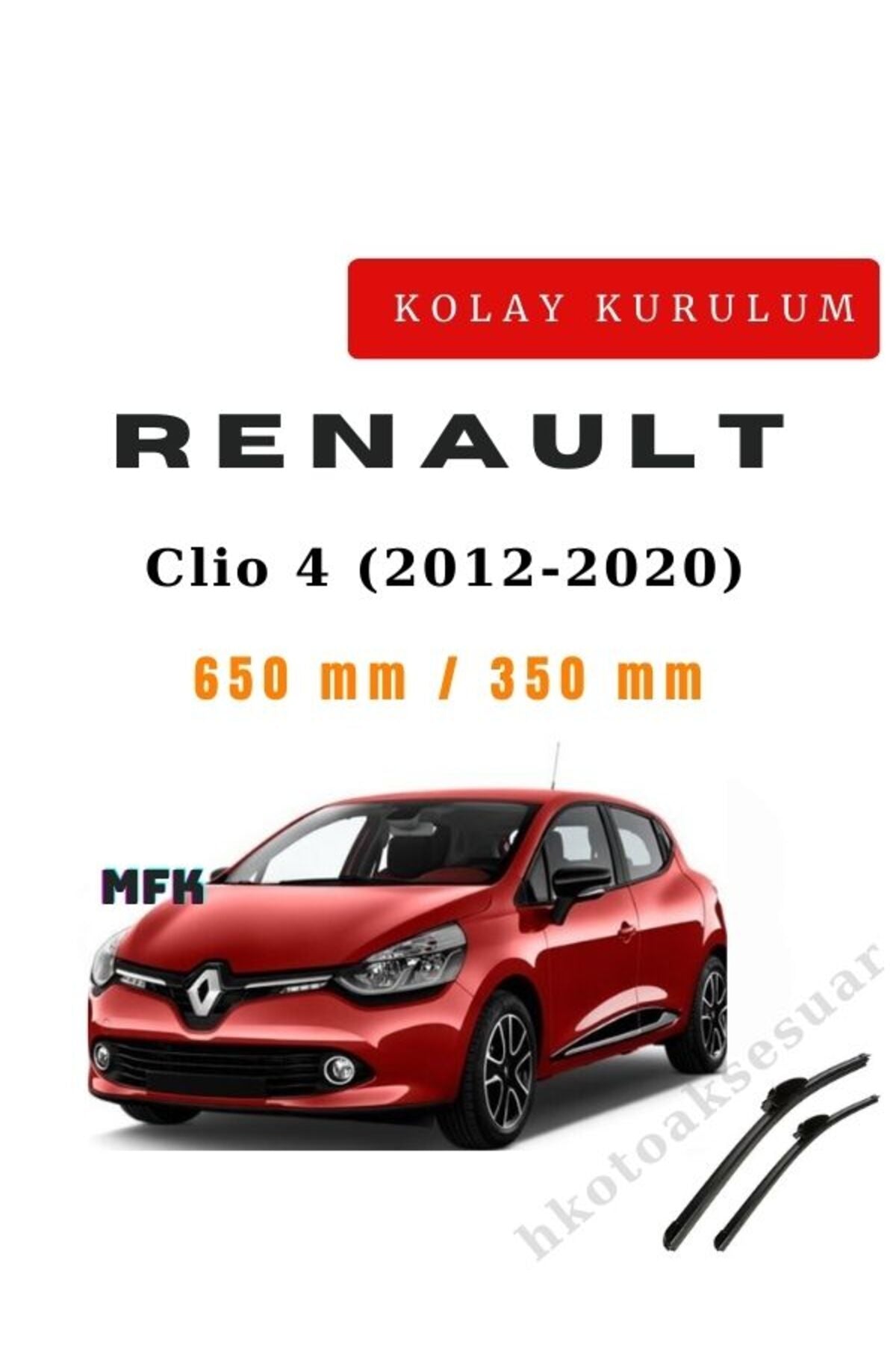 Renault Clio 4 (2012-2020) Vehicle-Specific Front Wiper Blades (Set of 2)