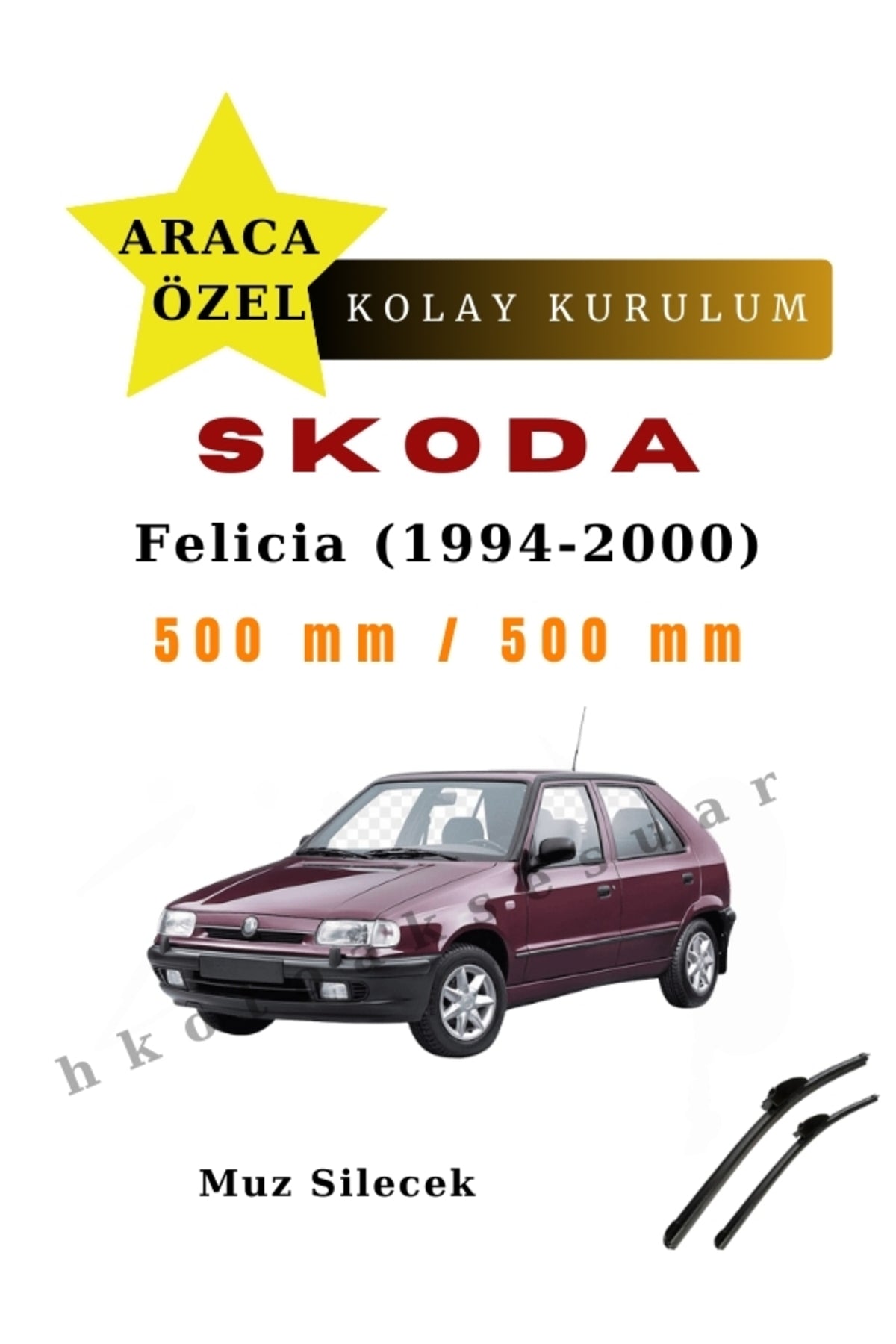 Skoda Felicia (1994-2000) Fahrzeugspezifische Scheibenwischer vorne zwei