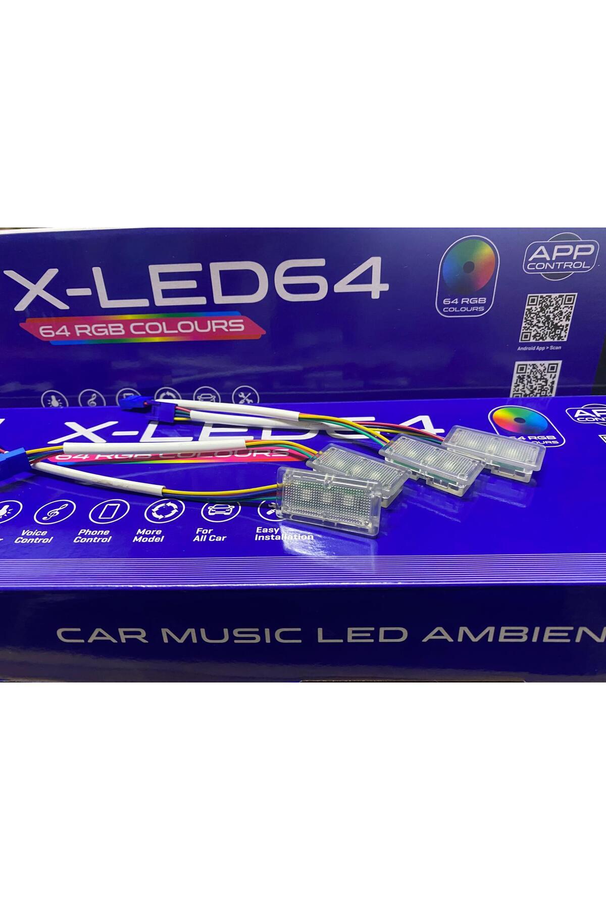 XLed 64 Ambientebeleuchtung Nur 4 Fußraum-Ersatzteile, kein komplettes Set!!