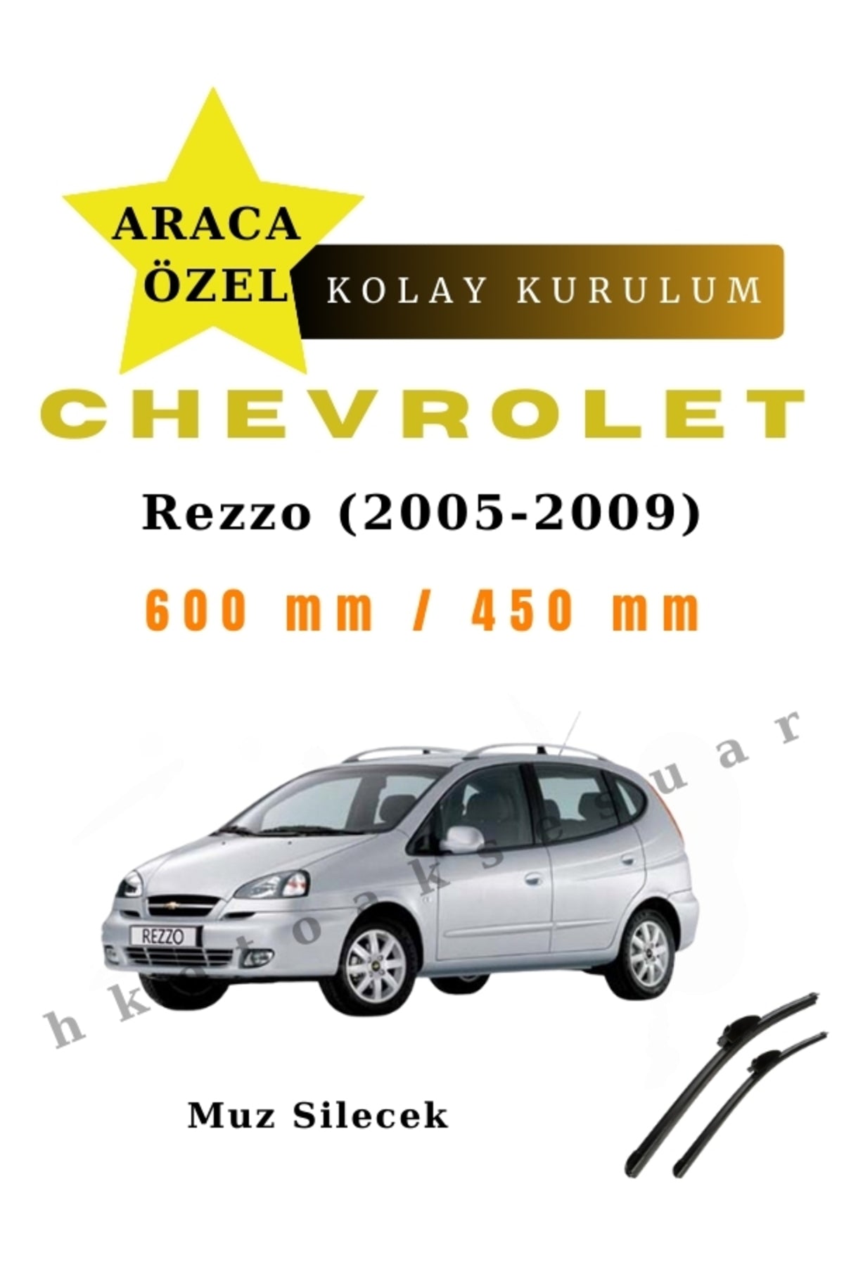 Chevrolet Rezzo (2005-2009) Vehicle-Specific Wiper Blades, Front Pair