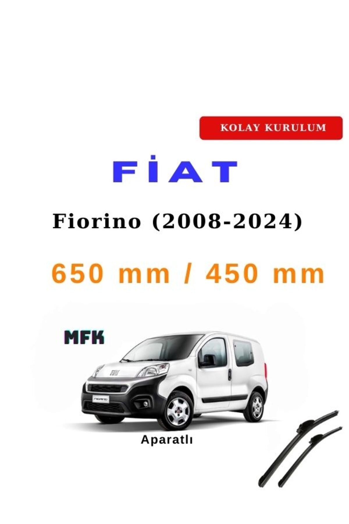 Fiat Fiorino (2008-2024) Fahrzeugspezifischer Scheibenwischer vorne zwei