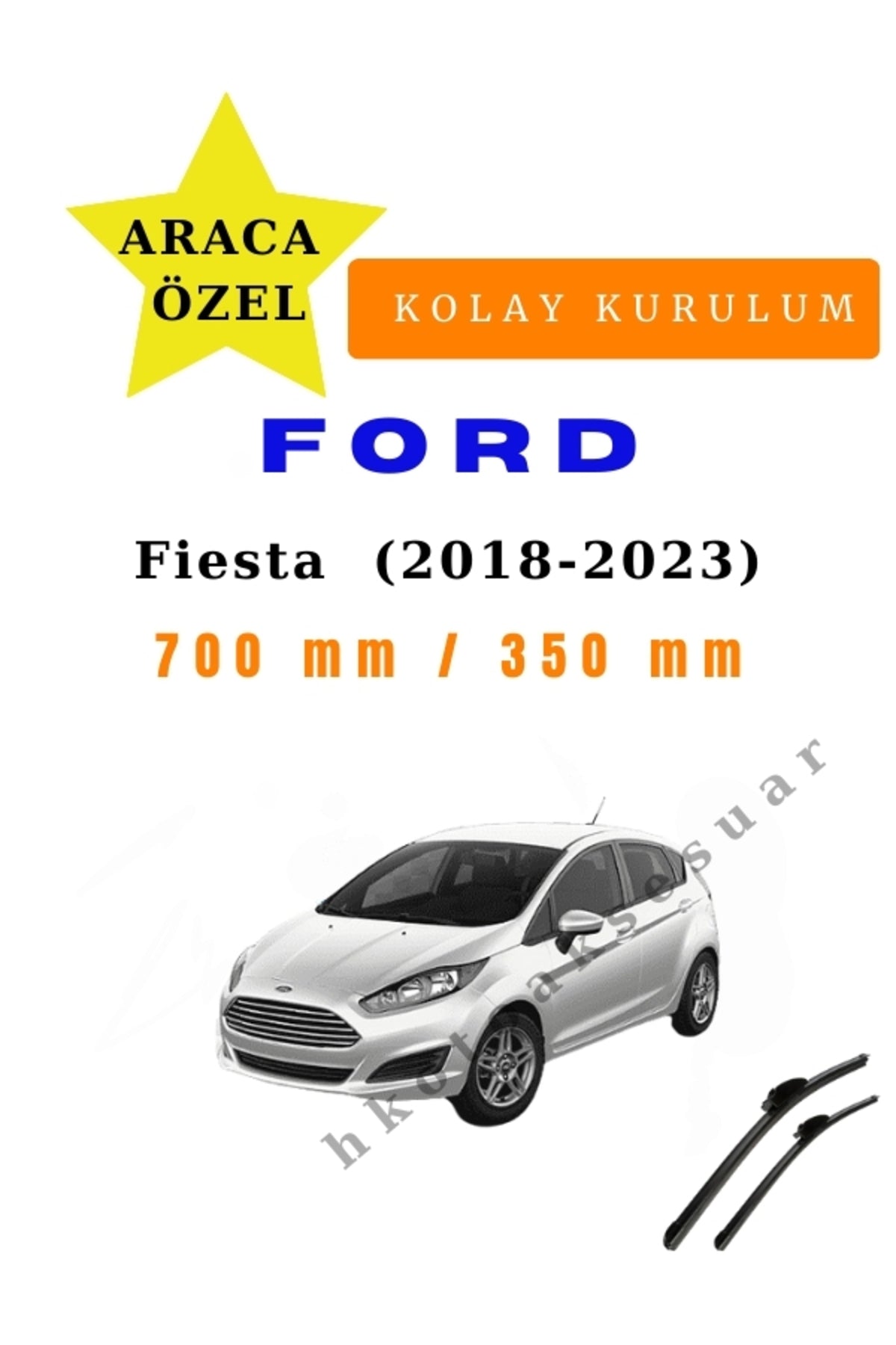 Ford Fiesta (2018-2023) Fahrzeugspezifische Scheibenwischer vorne (2 Stück)