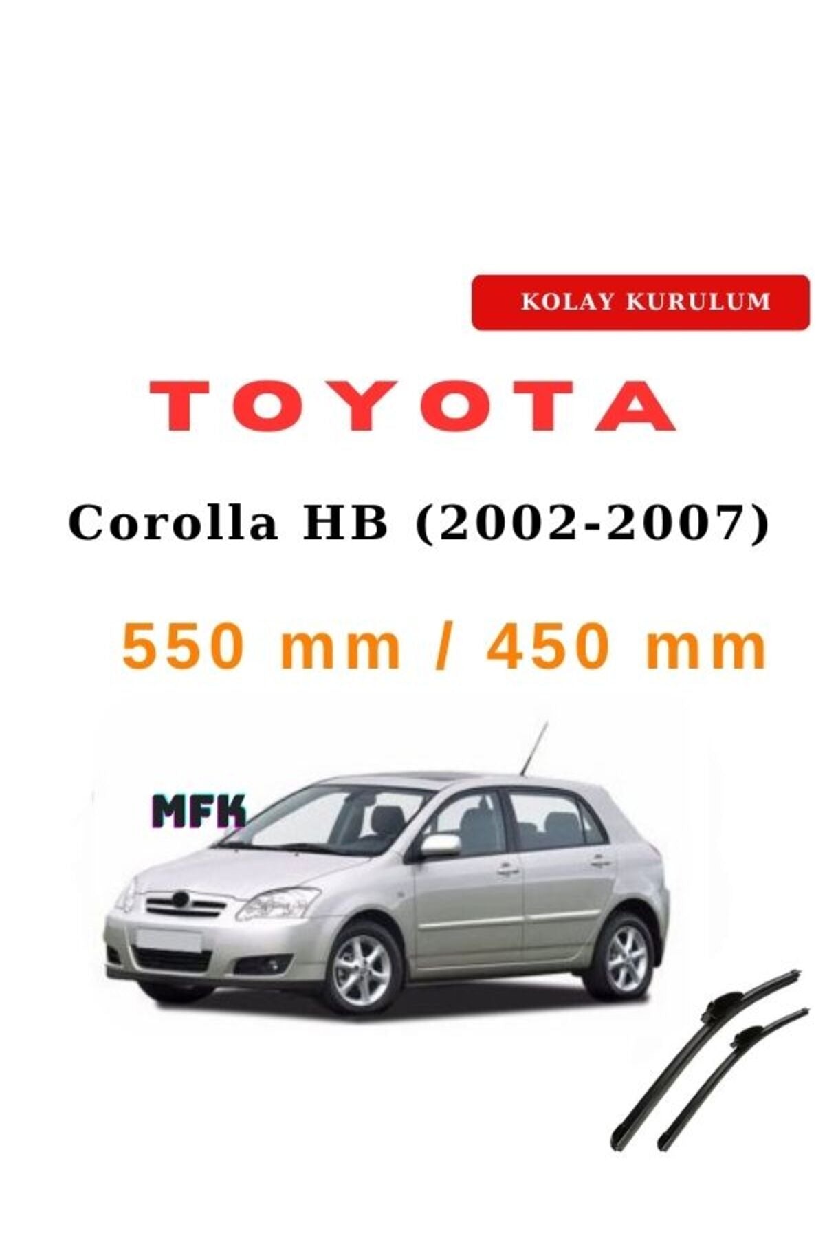 Toyota Corolla HB (2002-2007) Vehicle Specific Wiper Blades Front Pair