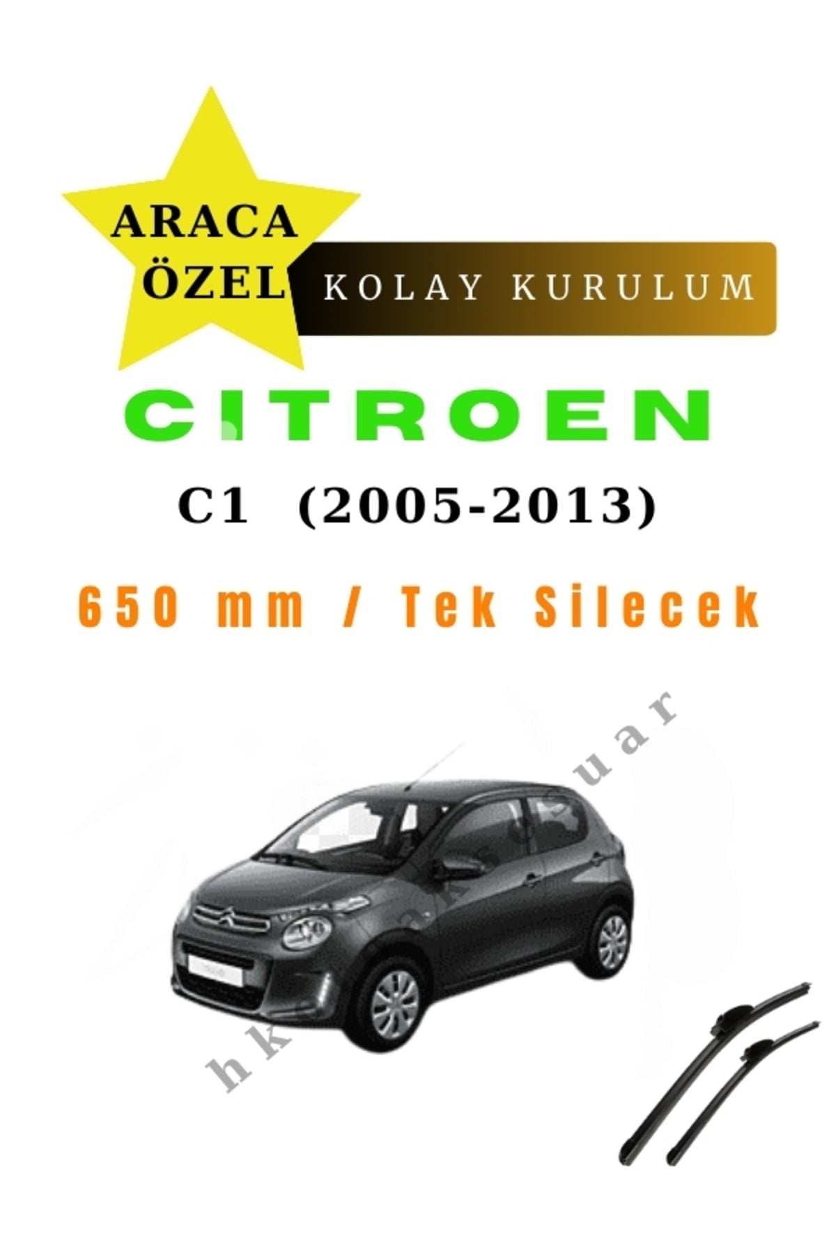 Citroen C1 (2005-2013) Vehicle-Specific Wiper Blades, Front Pair