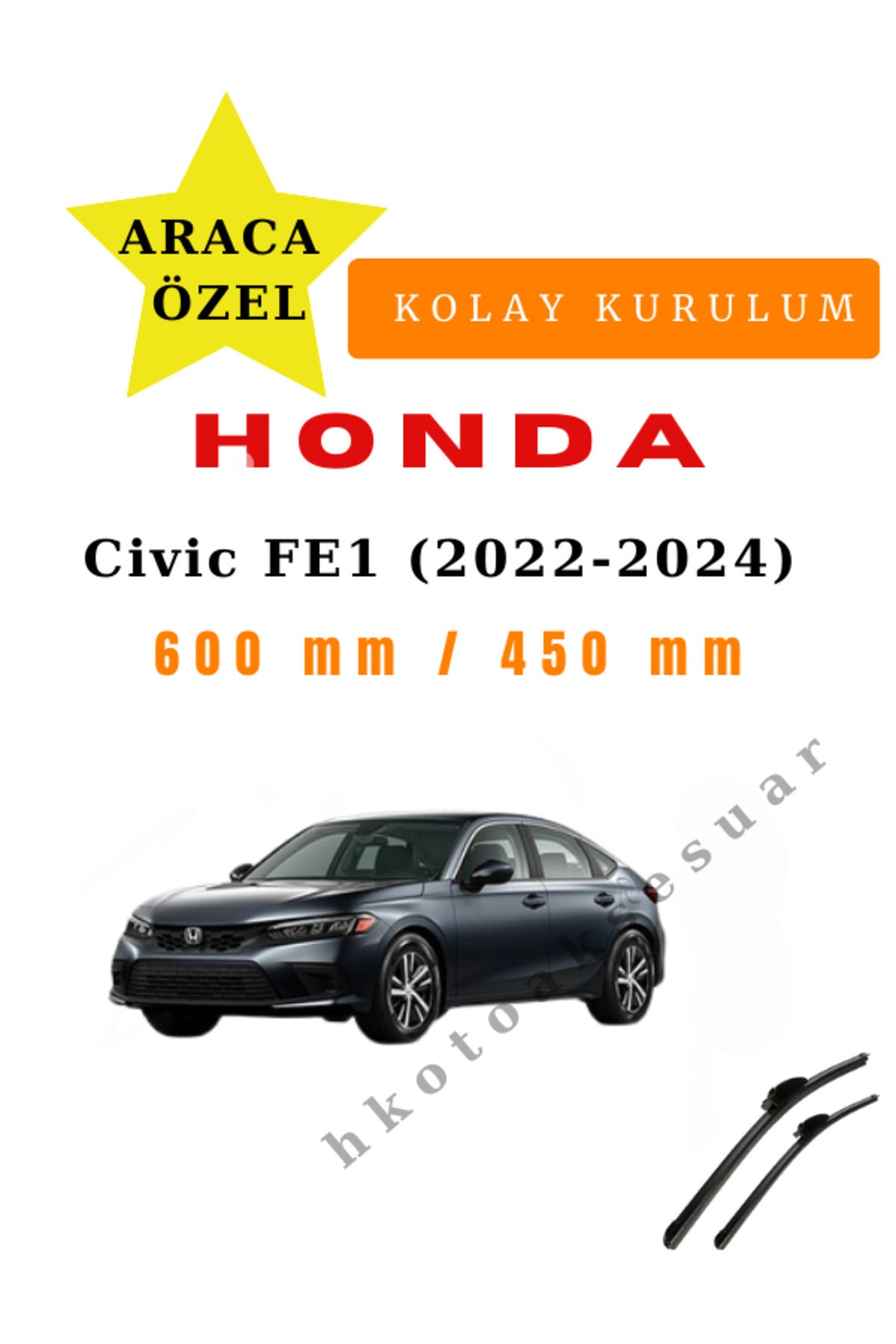 Honda Civic Fe1 (2022-2024) Fahrzeugspezifischer Scheibenwischer