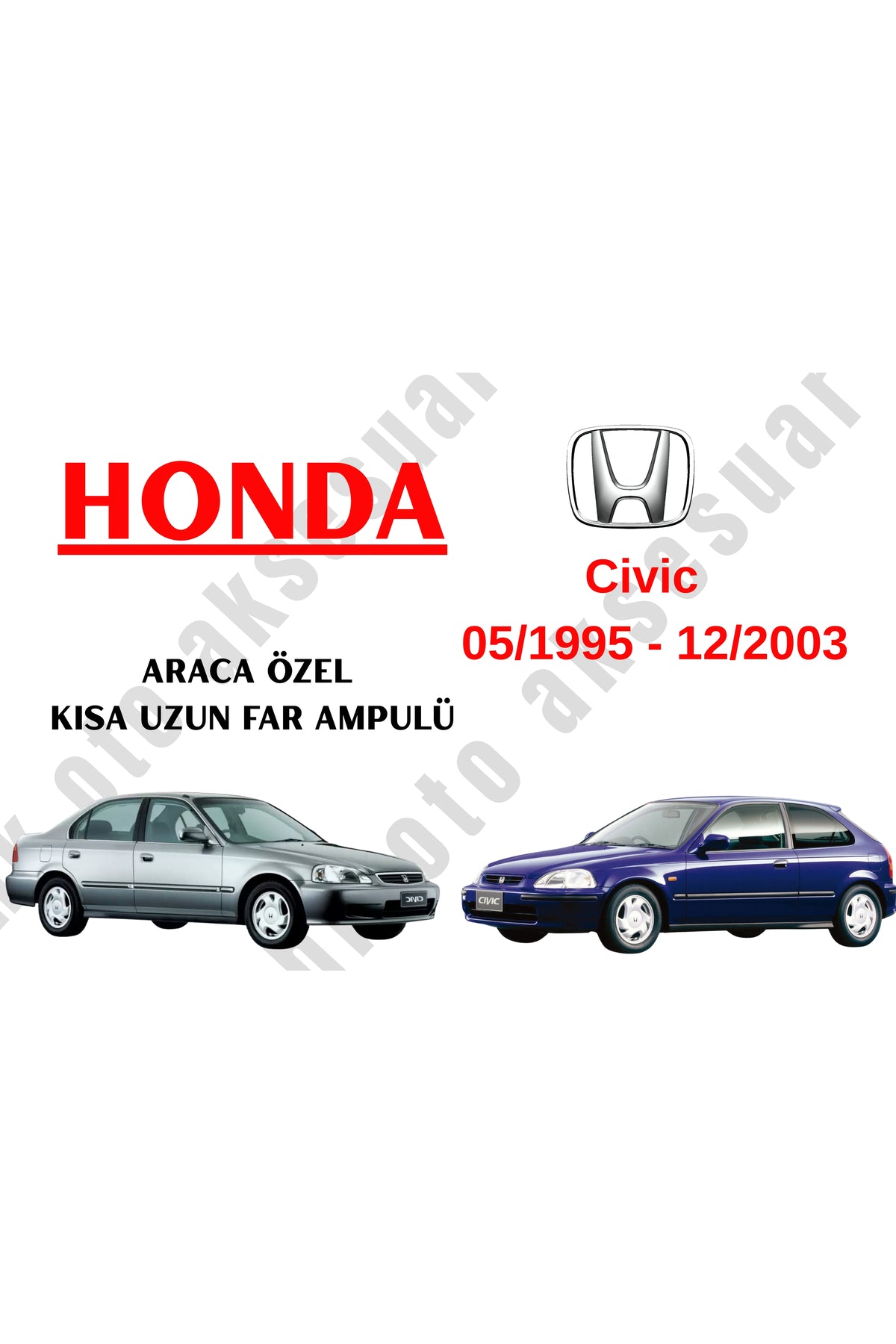 Honda Civic 05/1995 - 12/2003 Fahrzeugspezifische Abblend-/Fernlichtbirne