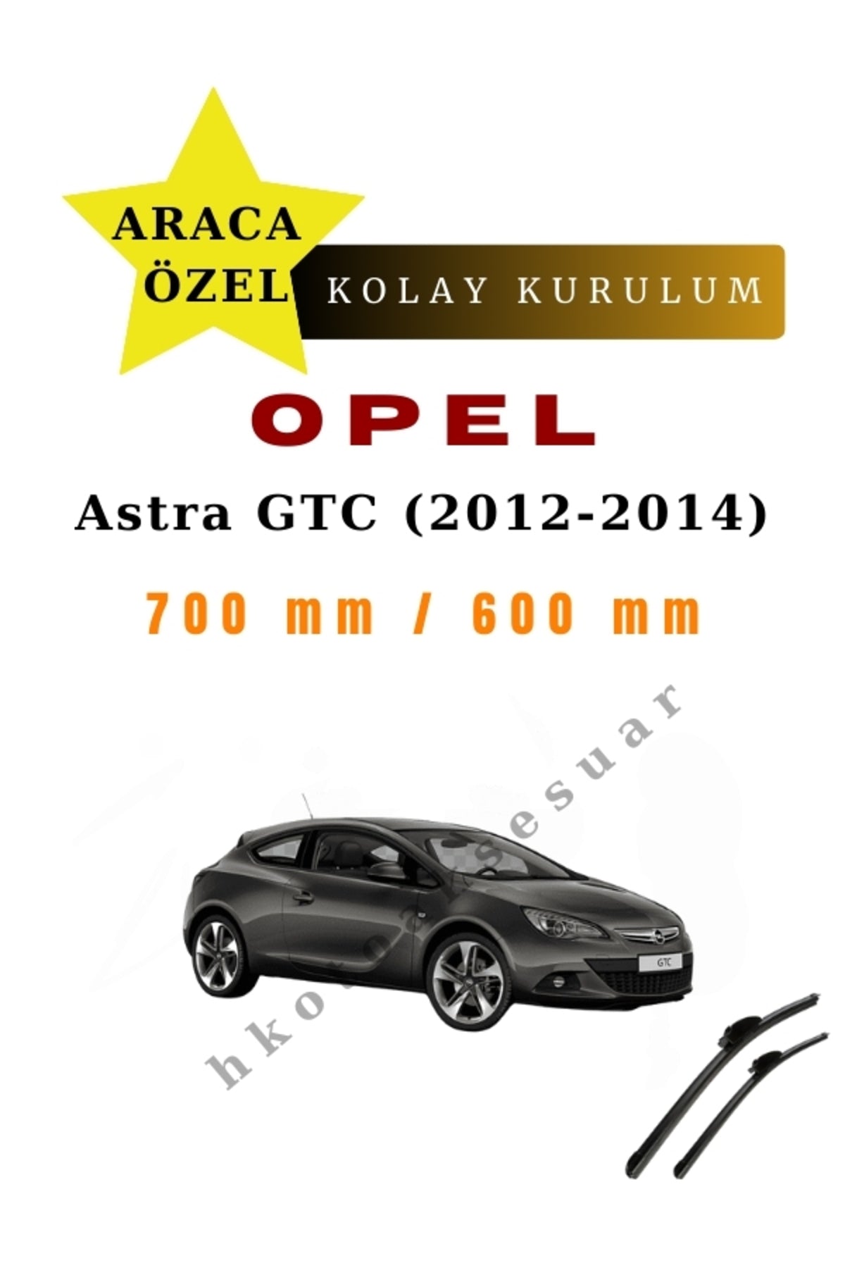Opel Astra GTC (2012-2014) Fahrzeugspezifische Scheibenwischer vorne zwei
