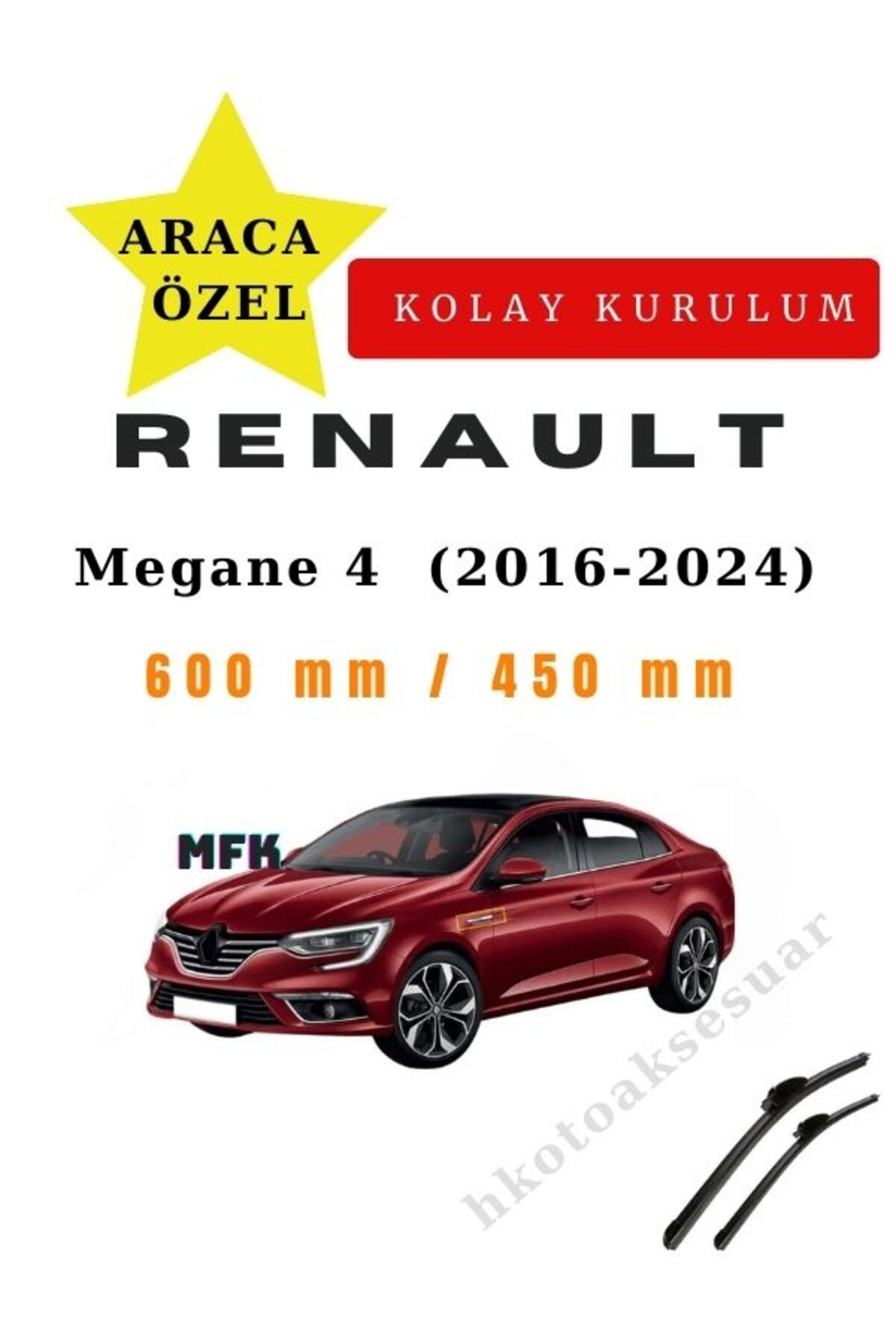Renault Megane 4 (2016-2024) Araca Özel Sİlecek
