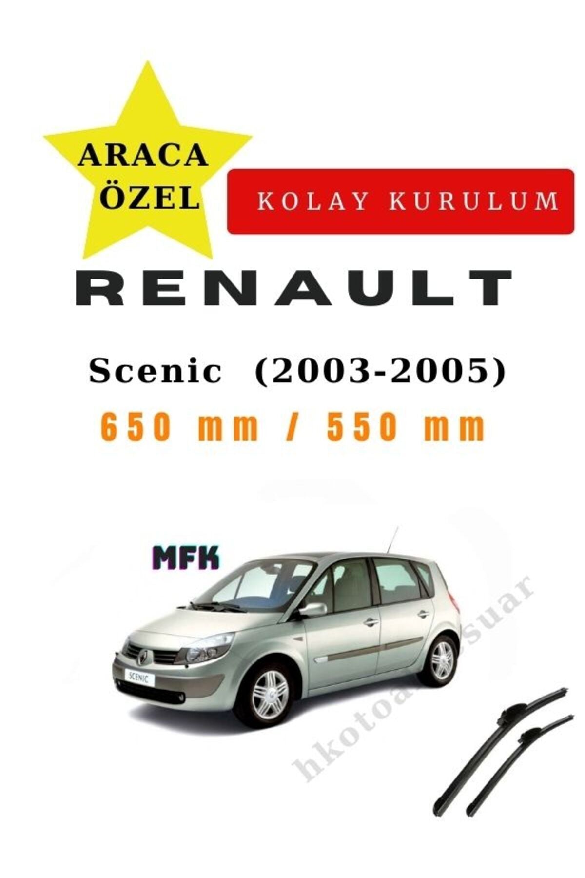 Renault Scenic (2003-2005) Araca Özel Sİlecek