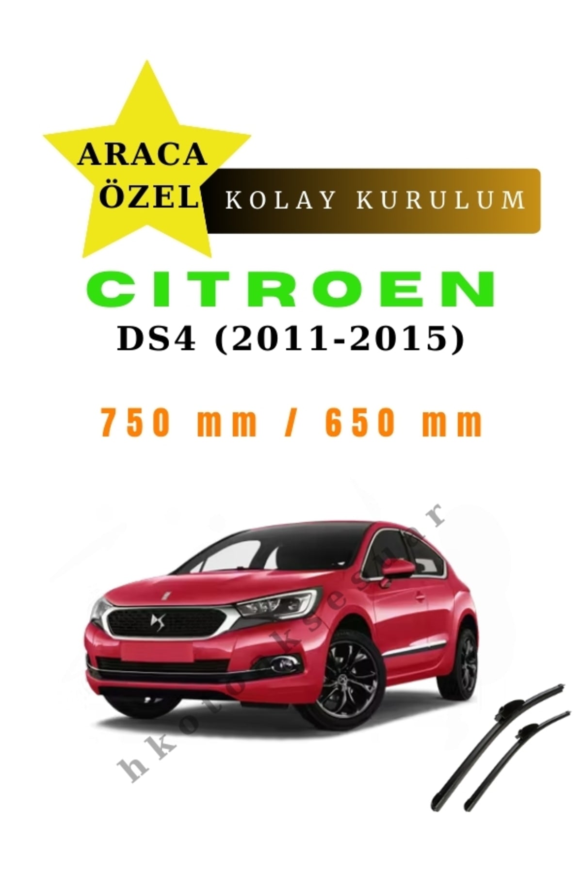 Citroen DS4 (2011-2015) Specific Wiper Blades Front Pair