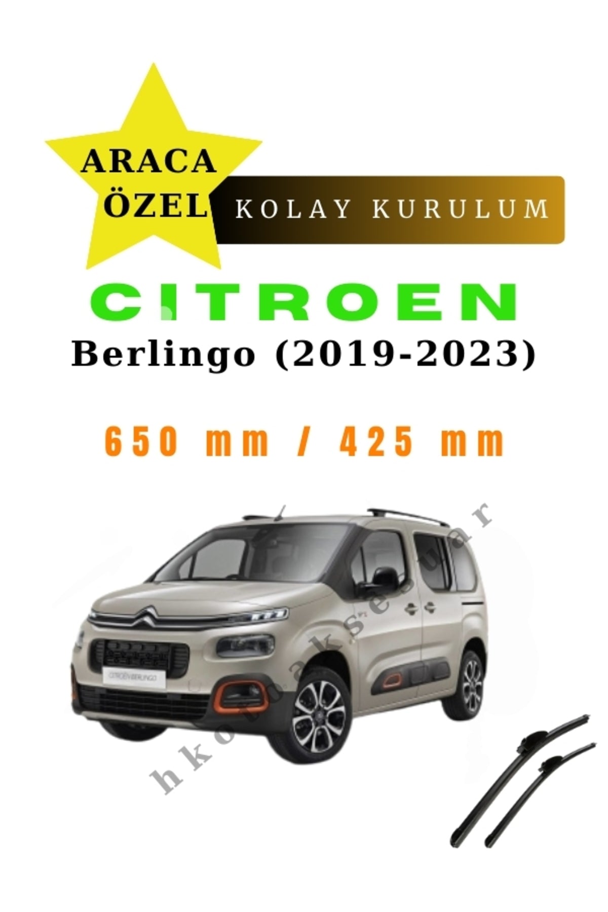 Citroen Berlingo (2019-2023) Fahrzeugspezifische Scheibenwischer vorne (2 Stück)