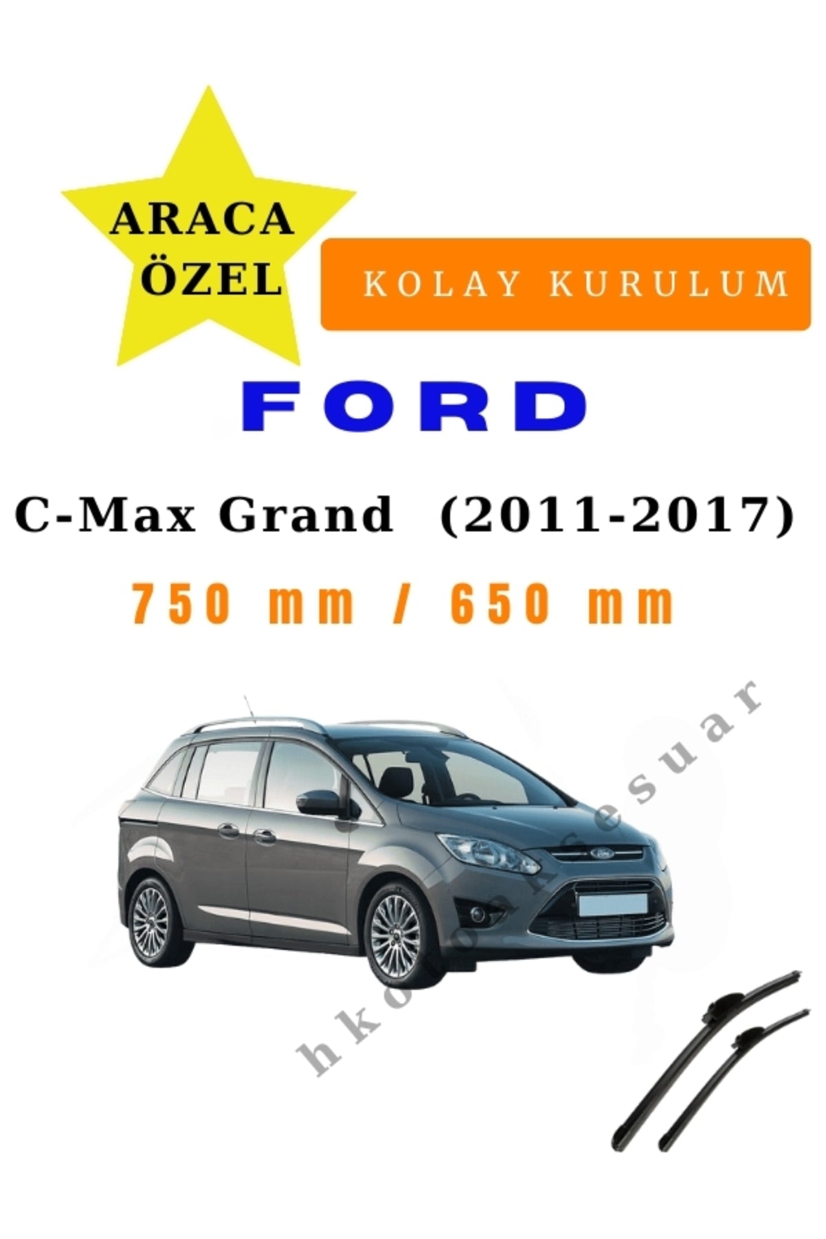 Ford C-Max Grand (2011-2017) Vehicle Specific Wiper Front Pair