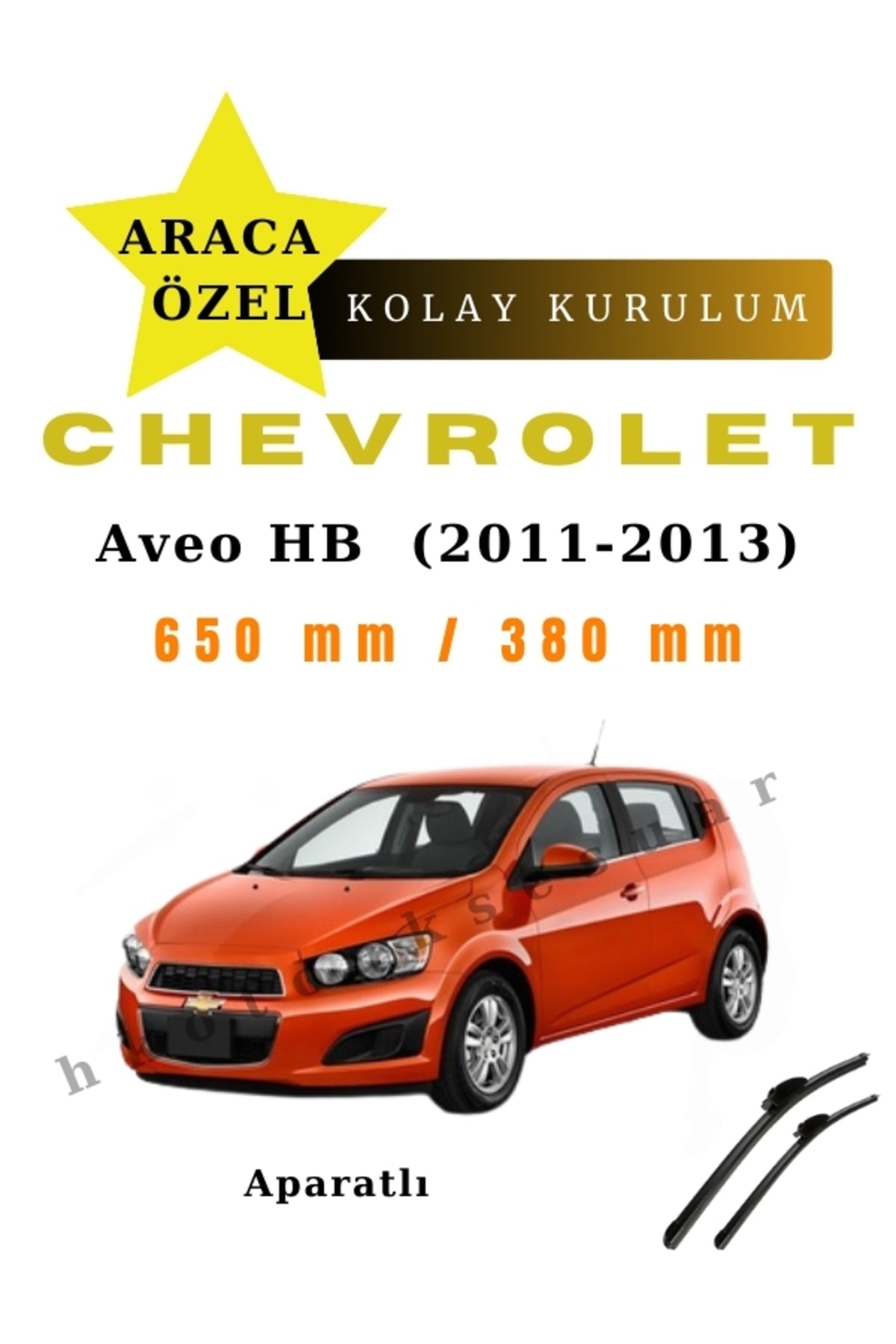 Chevrolet Aveo HB (2013) Fahrzeugspezifischer Scheibenwischer vorne zwei