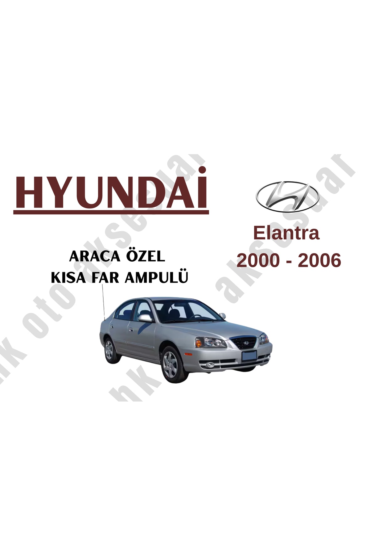 Hyundai Elantra 2000-2006 Fahrzeugspezifische Abblendlichtlampe H7