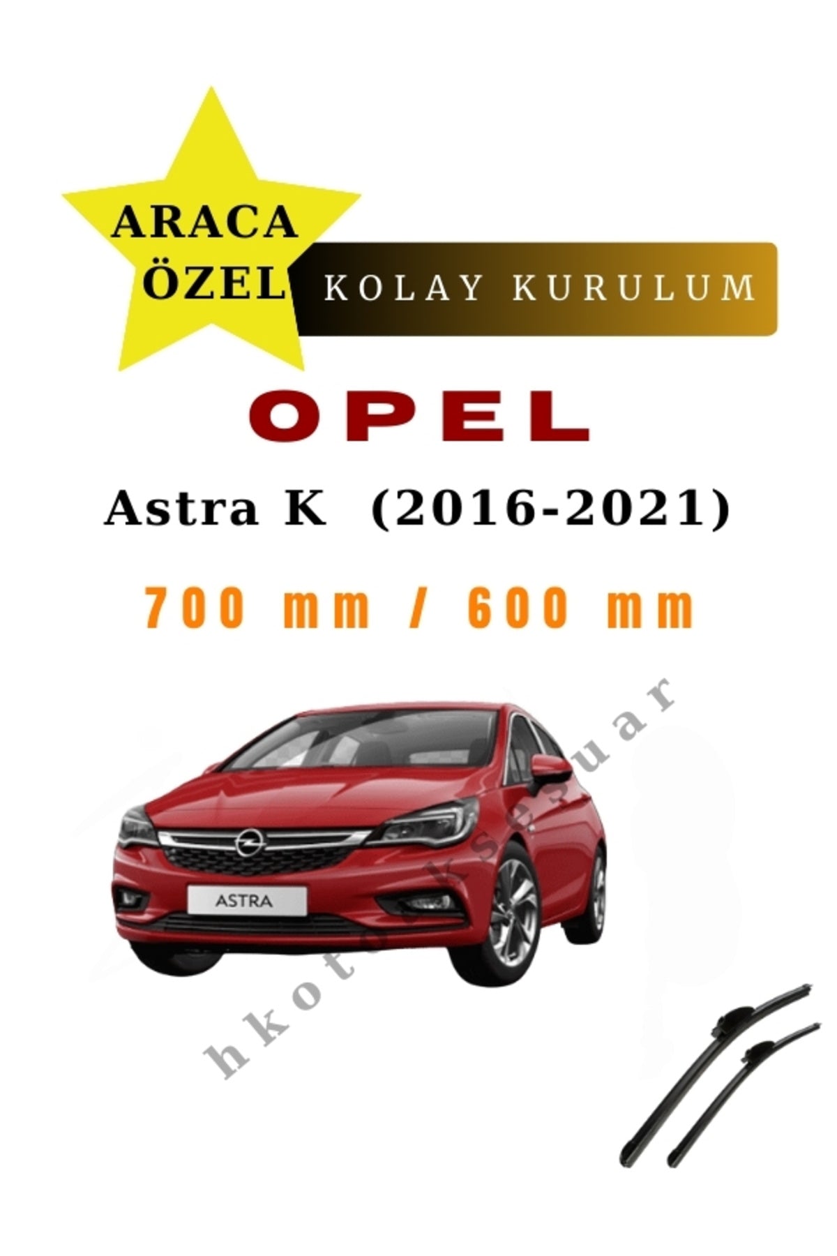 Opel Astra K (2016-2021) Fahrzeugspezifische Scheibenwischer vorne (2 Stück)