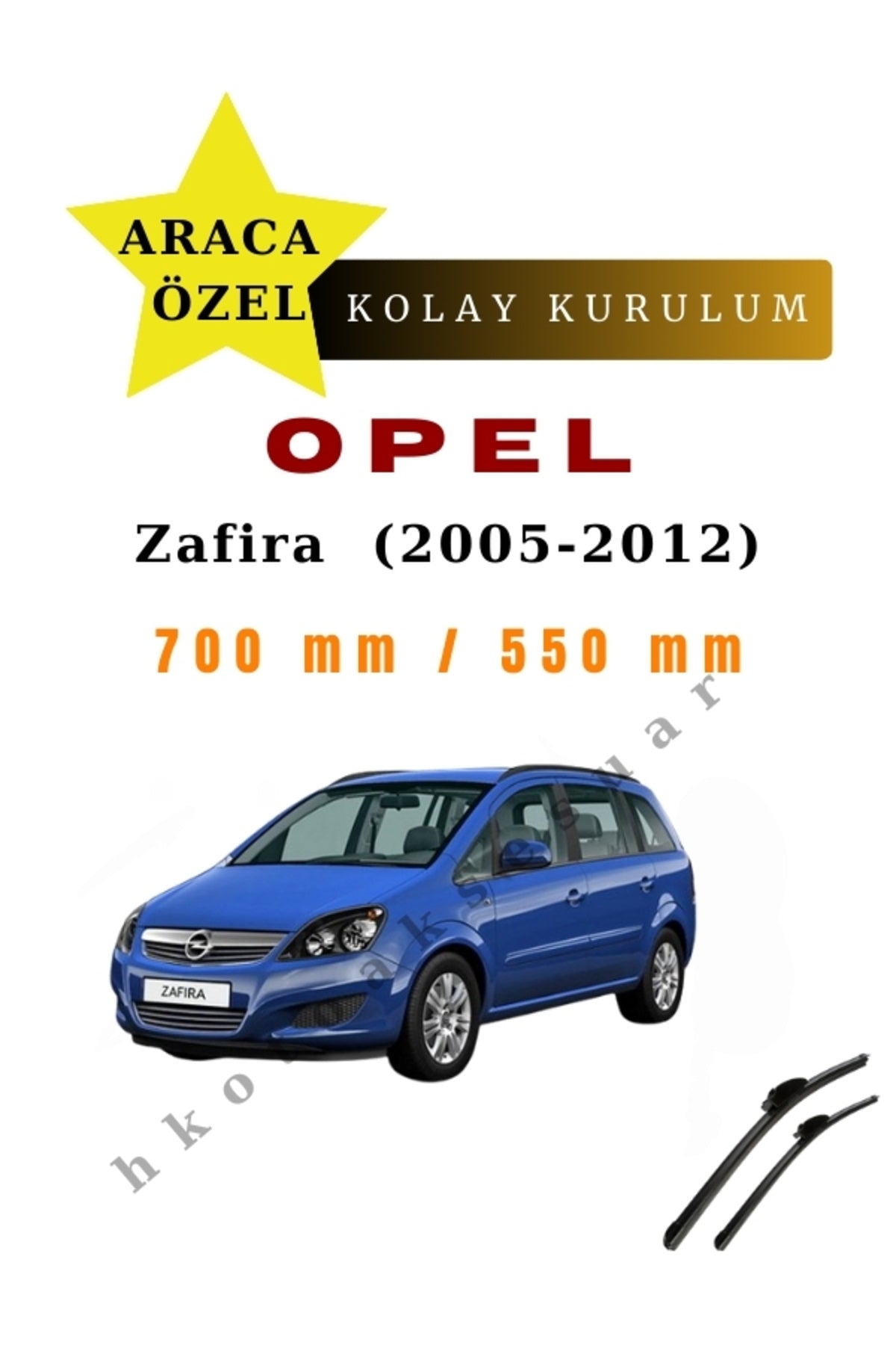 Opel Zafira (2005-2012) Vehicle-Specific Wiper Blades, Front Pair
