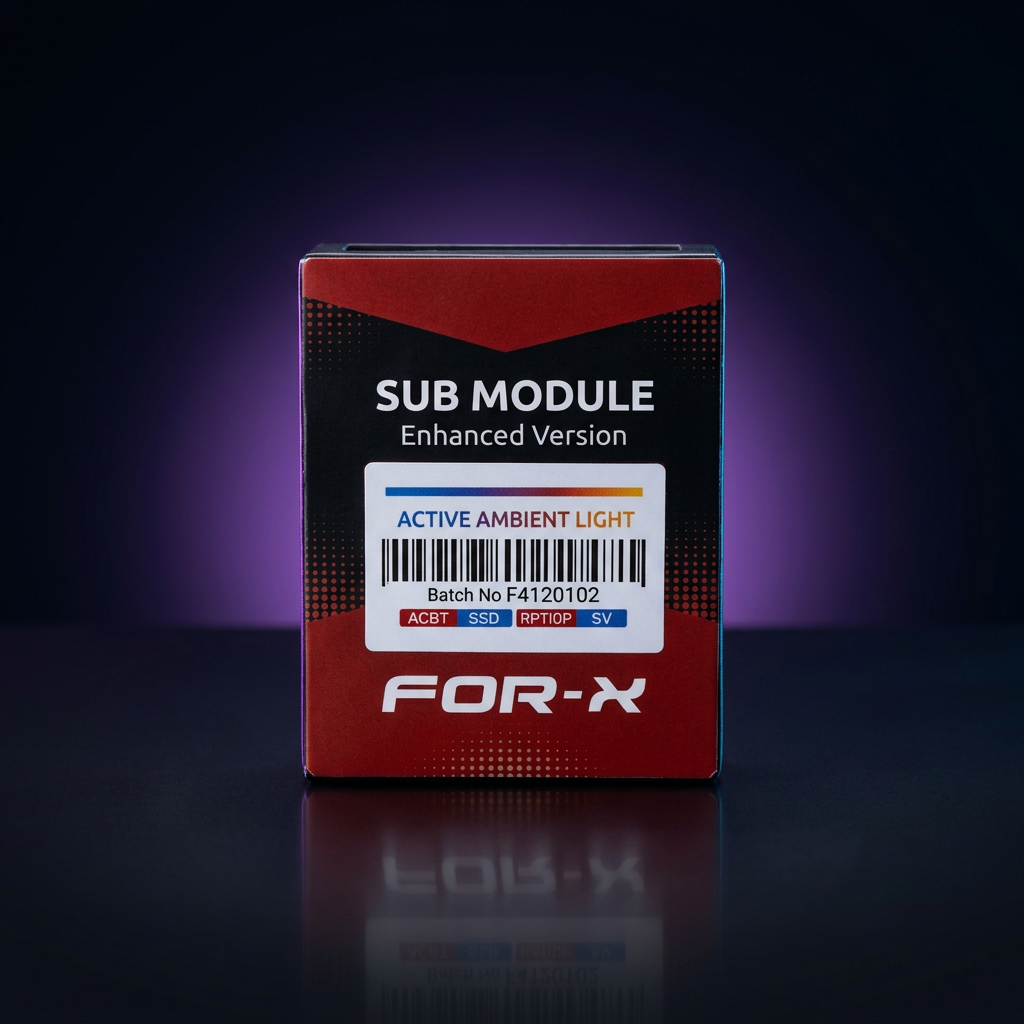 For-X yardımcı kapı beyni mor-mavi ışıklı görsel varyasyonu