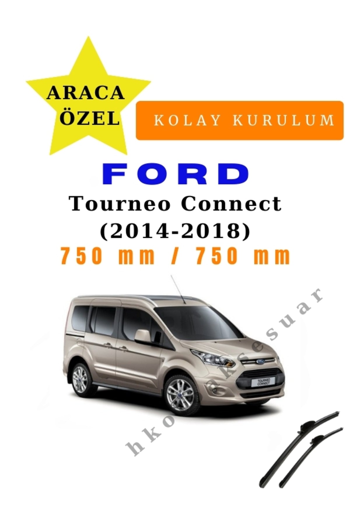 Ford Tourneo Connect (2014-2018) fahrzeugspezifische Scheibenwischer vorne zwei