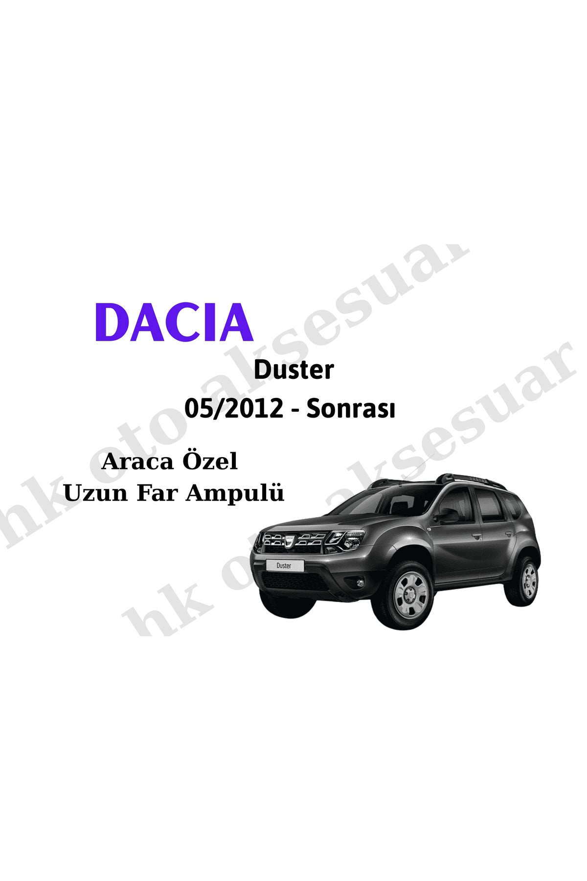 Dacia Duster 05/2012 - Ab modellspezifische Fernlichtlampe h1