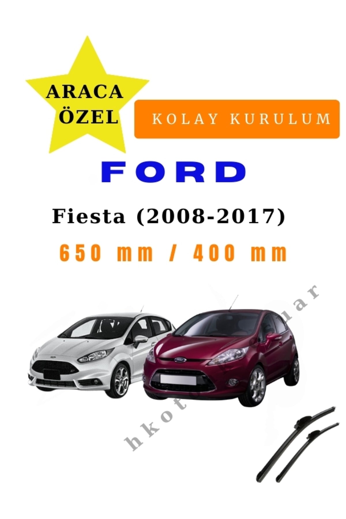 Ford Fiesta (2008-2017) Fahrzeugspezifische Scheibenwischer vorne (2 Stück)