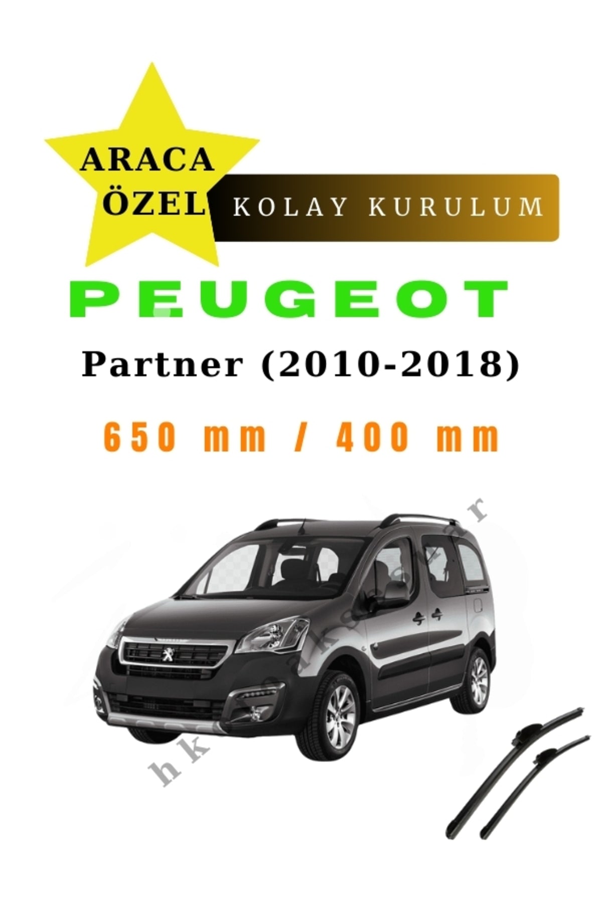 Peugeot Partner (2010-2018) Araca Özel Sİlecek