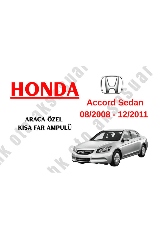 Honda Accord Sedan 08/2008 - 12/2015 Vehicle Specific Low Beam Headlight Bulb h1