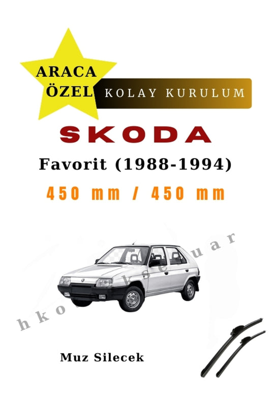 Skoda Favorit (1988-1994) Fahrzeugspezifische Scheibenwischer vorne zwei