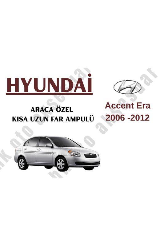 Hyundai Accent Era 2006-2012 Low and High Beam Headlight Bulb H4
