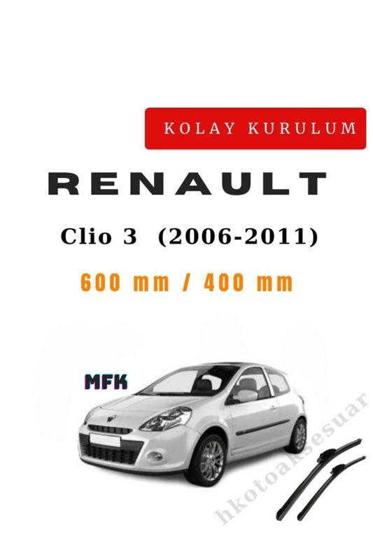 Renault Clio 3 (2006-2011) Vehicle-Specific Wiper Blades, Front Pair