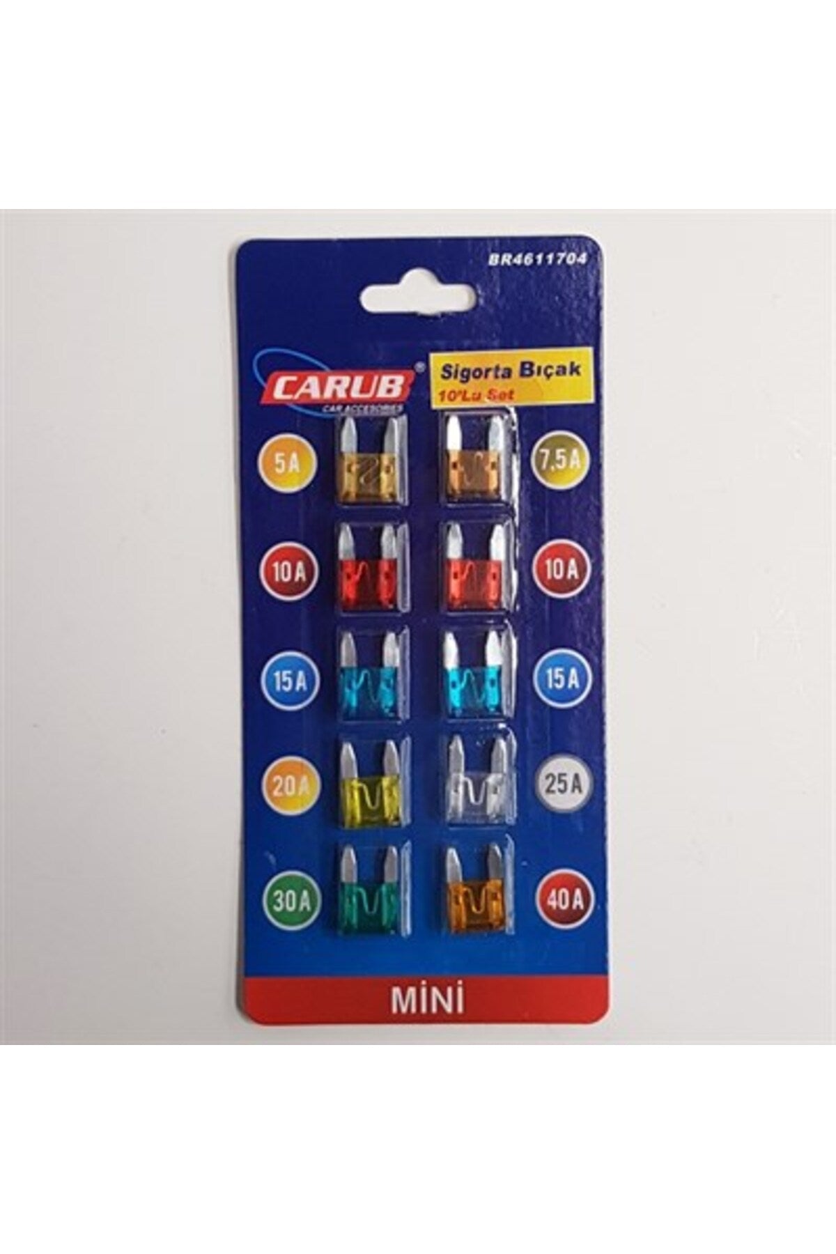 Mini Geçme Fişli Sigorta 10'lu