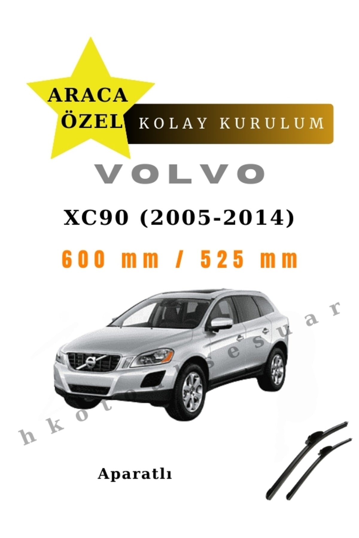 Volvo XC90 (2005-2014) Fahrzeugspezifische Scheibenwischer vorne (2 Stück)