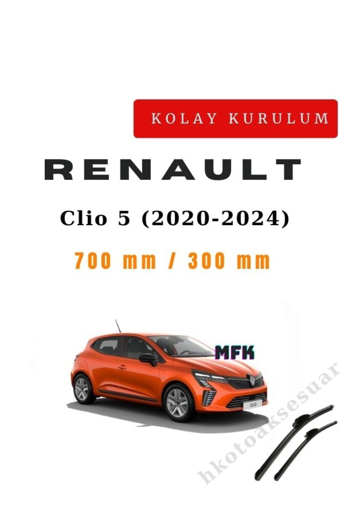 Renault Clio 5 (2020-2024) Araca Özel Silecek Ön İki