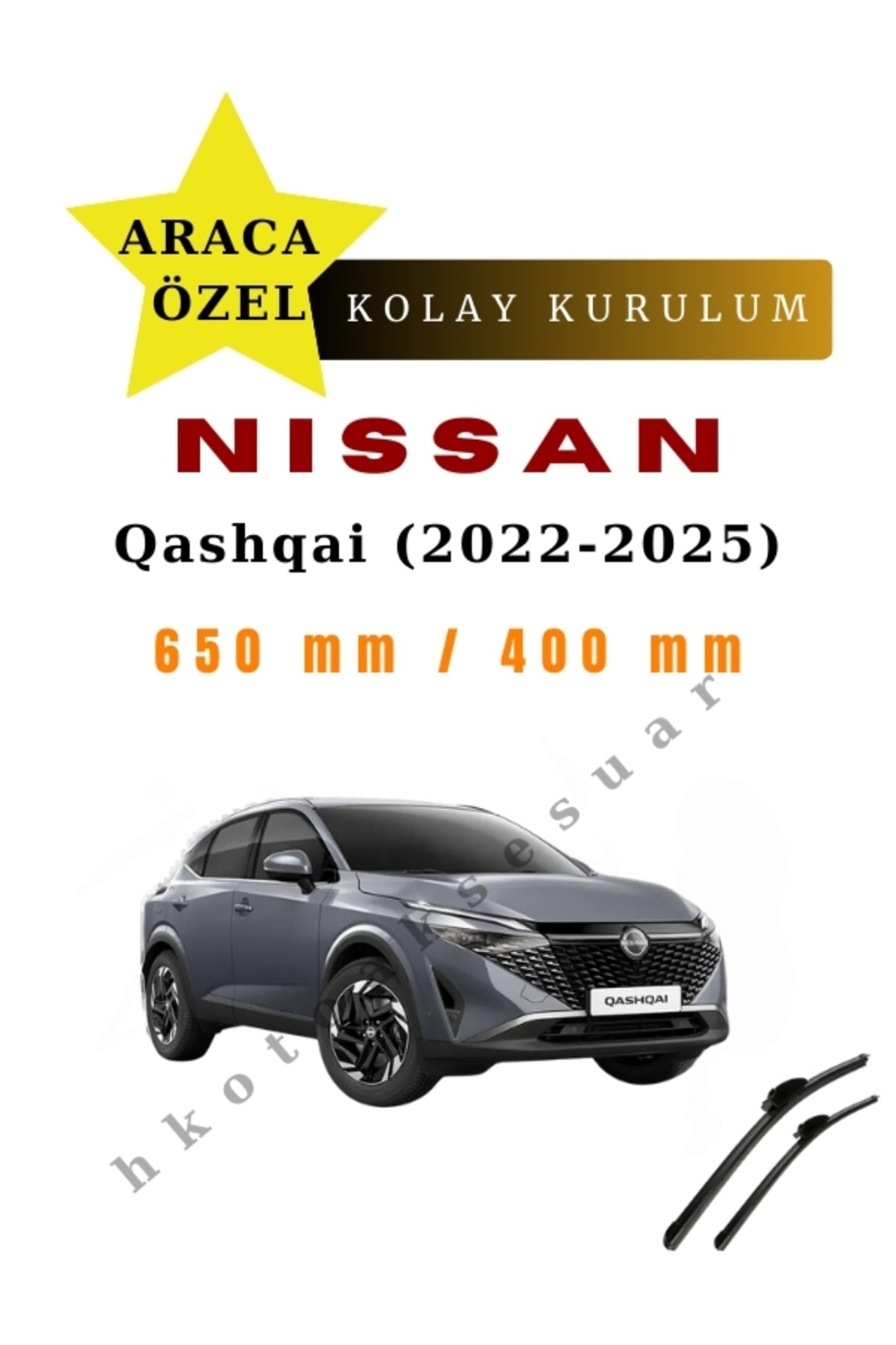 Nissan Qashqai  (2022-2025) Araca Özel Sİlecek Ön İki