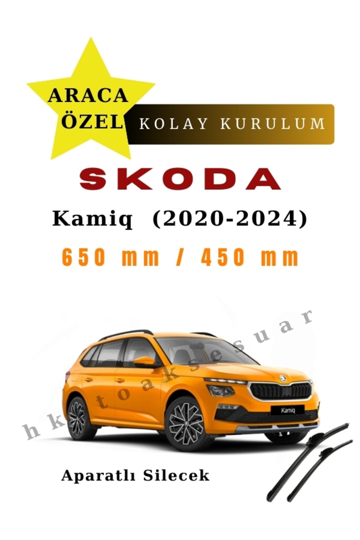 Skoda Kamiq (2020-2024) Araca Özel Silecek Ön İki