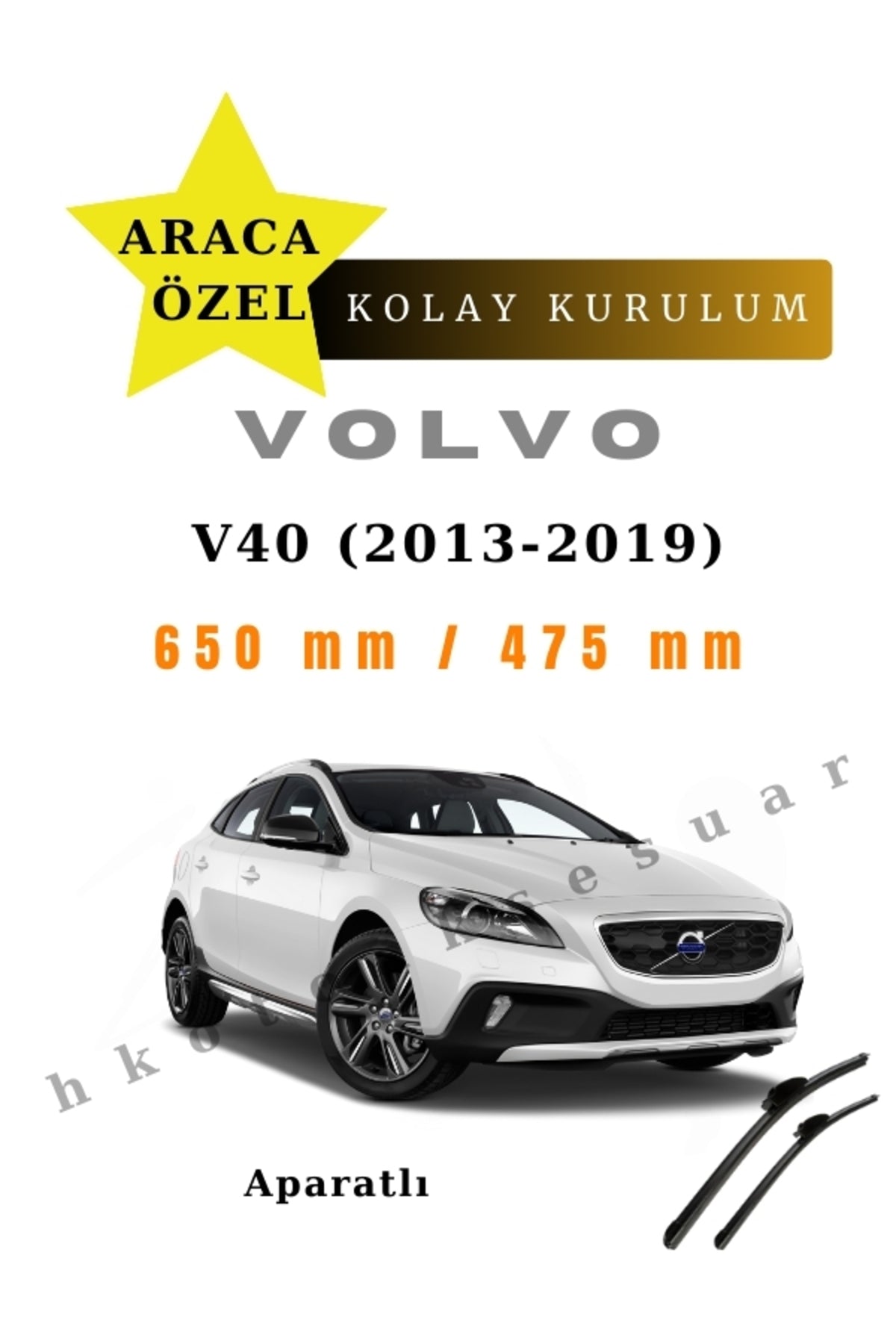 Volvo V40 (2013-2019) Araca Özel Sİlecek