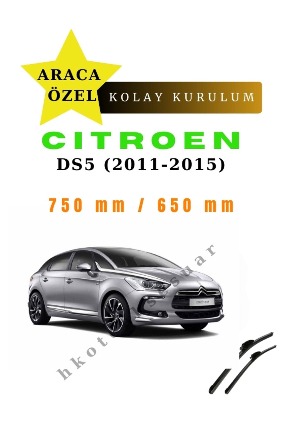Citroen DS5 (2011-2015) Araca Özel Silecek
