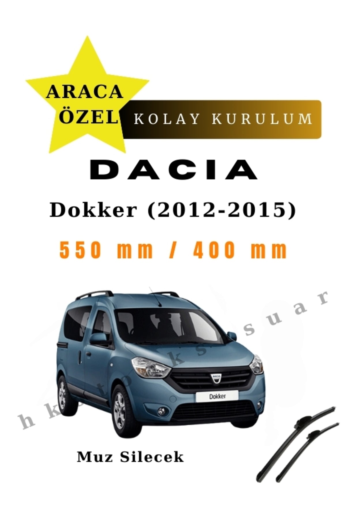 Dacia Dokker (2012-2015) Fahrzeugspezifische Scheibenwischer vorne zwei
