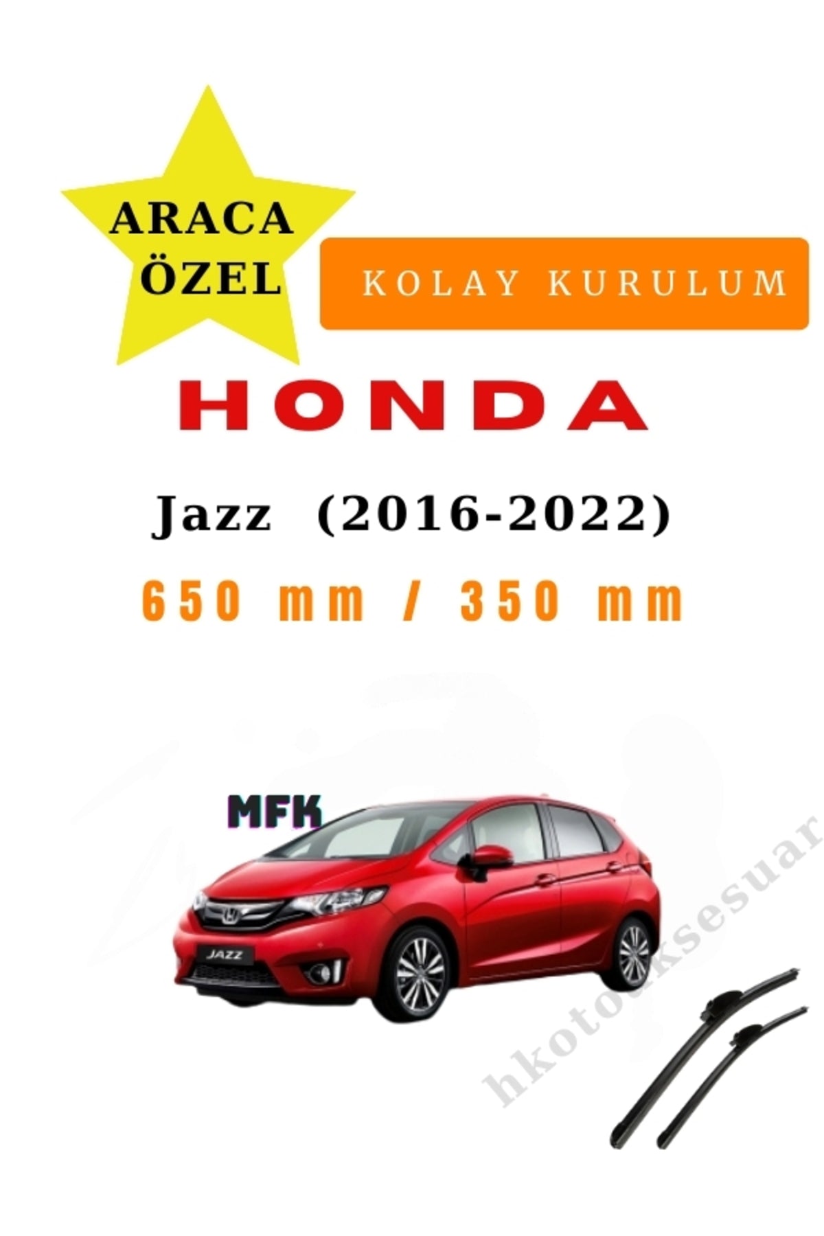 Honda Jazz (2016-2022) Vehicle Specific Wiper Blades Front pair