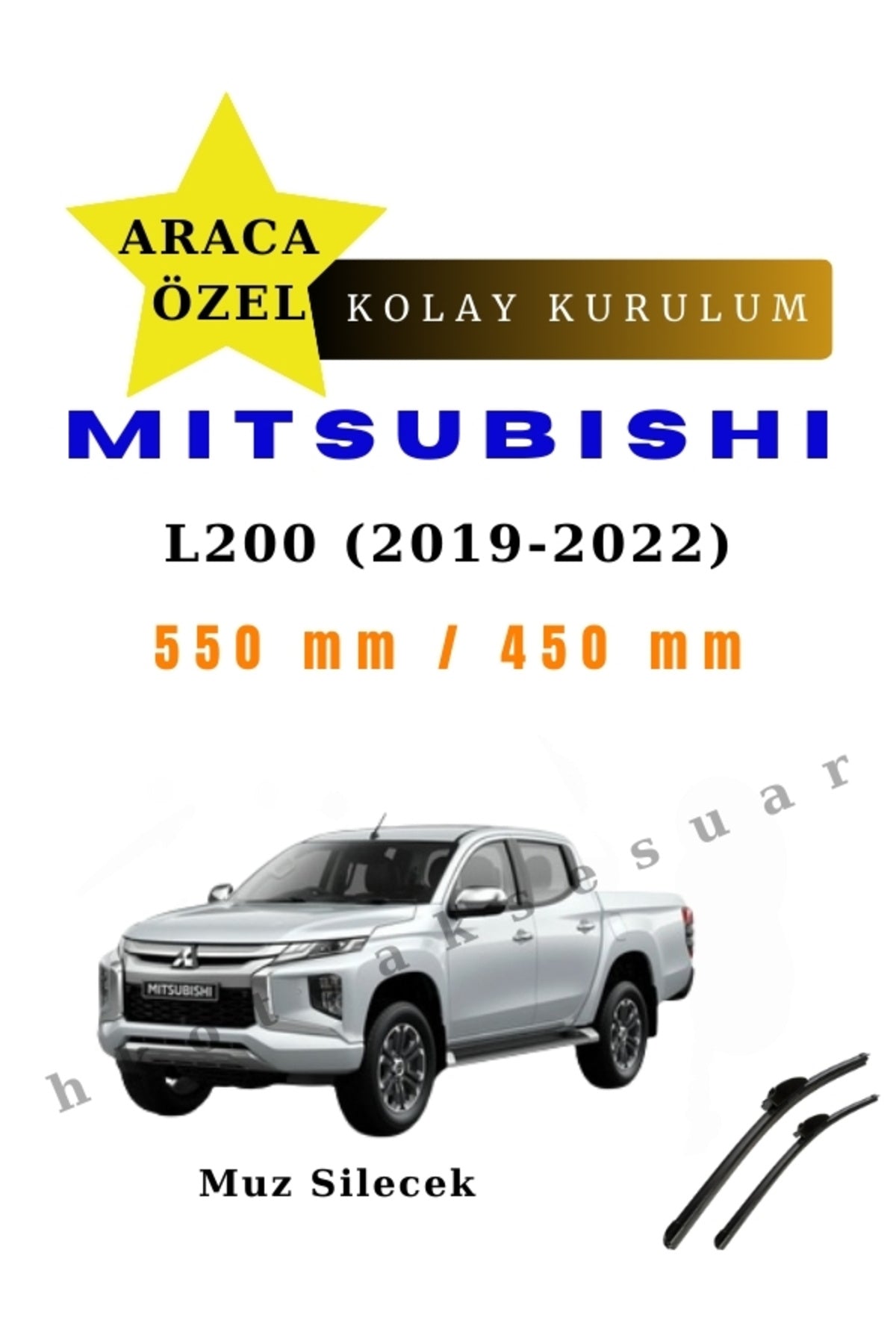 Mitsubishi L200 (2019-2022) Araca Özel Silecek