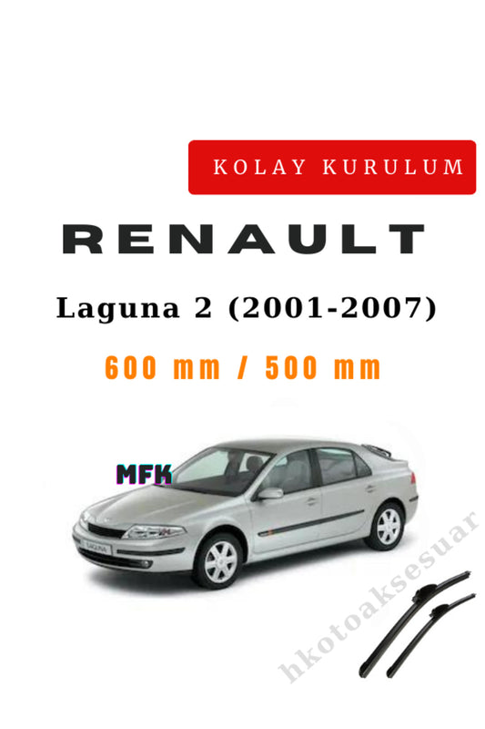 Renault Laguna 2 (2001-2007) Vehicle-Specific Front Wiper Blades (Set of 2)