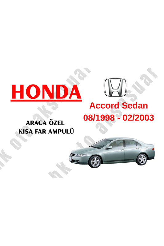 Honda Accord Sedan 1998-2003 Vehicle Specific Low Beam Headlight Bulb h1