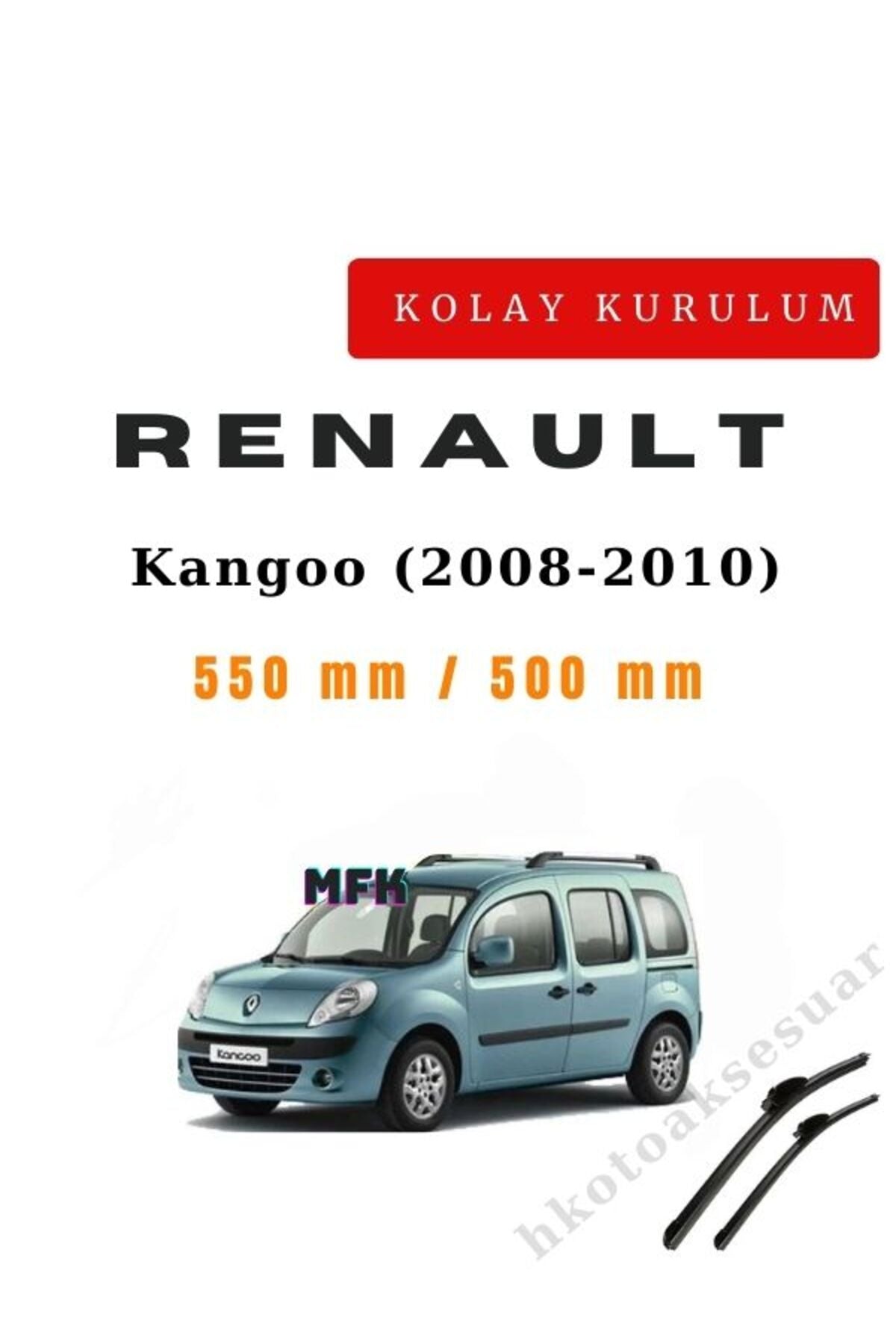 Renault Kangoo (2008-2010) Vehicle-Specific Wiper Blades Front Pair