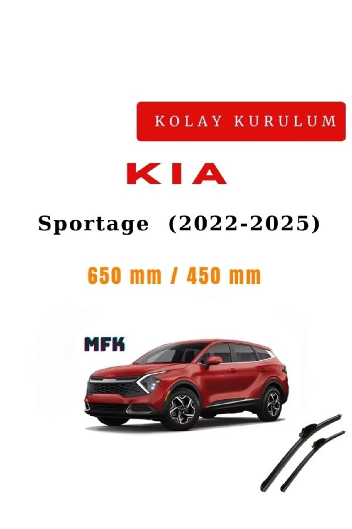Kia Sportage (2022-2025) Fahrzeugspezifische Scheibenwischer vorne, zwei Stück