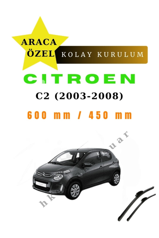 Citroen C2 (2003-2008) Fahrzeugspezifische Scheibenwischer vorne zwei