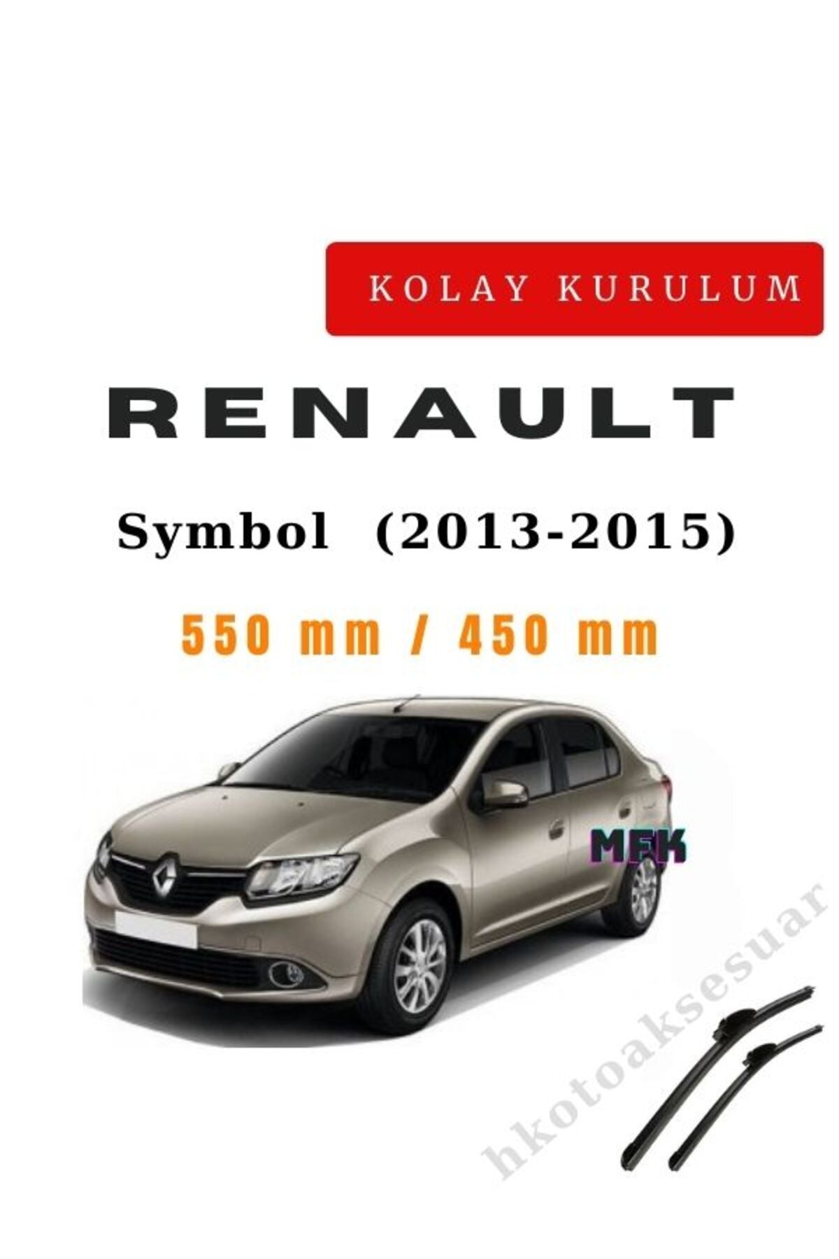 Renault Symbol (2013-2015) Fahrzeugspezifische Scheibenwischer