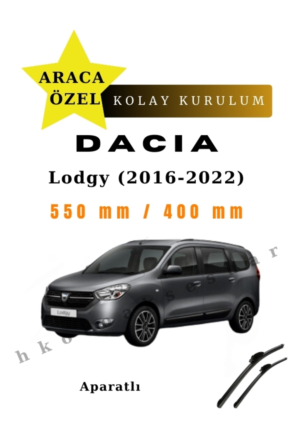 Dacia Lodgy (2016-2022) Fahrzeugspezifische Scheibenwischer vorne zwei