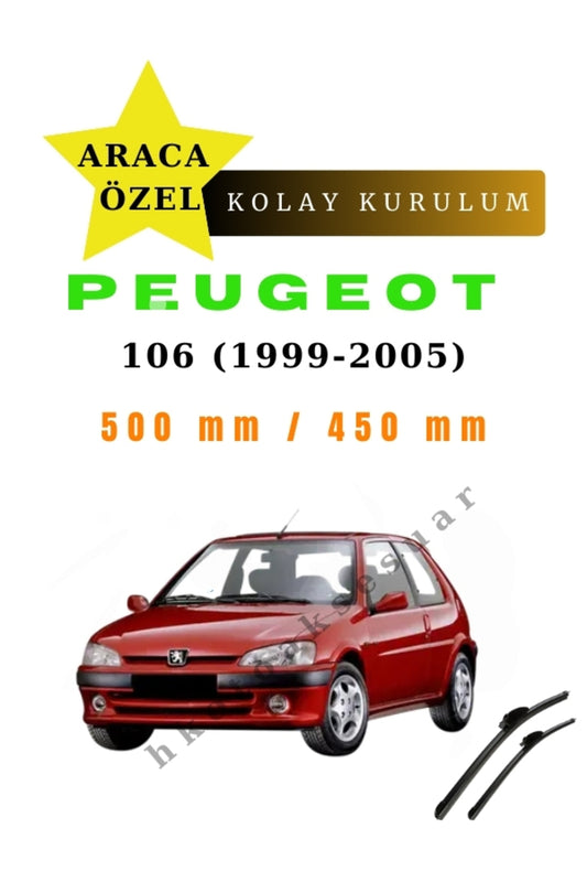 Peugeot 106 (1999-2005) Fahrzeugspezifische Scheibenwischer vorne (2 Stück)