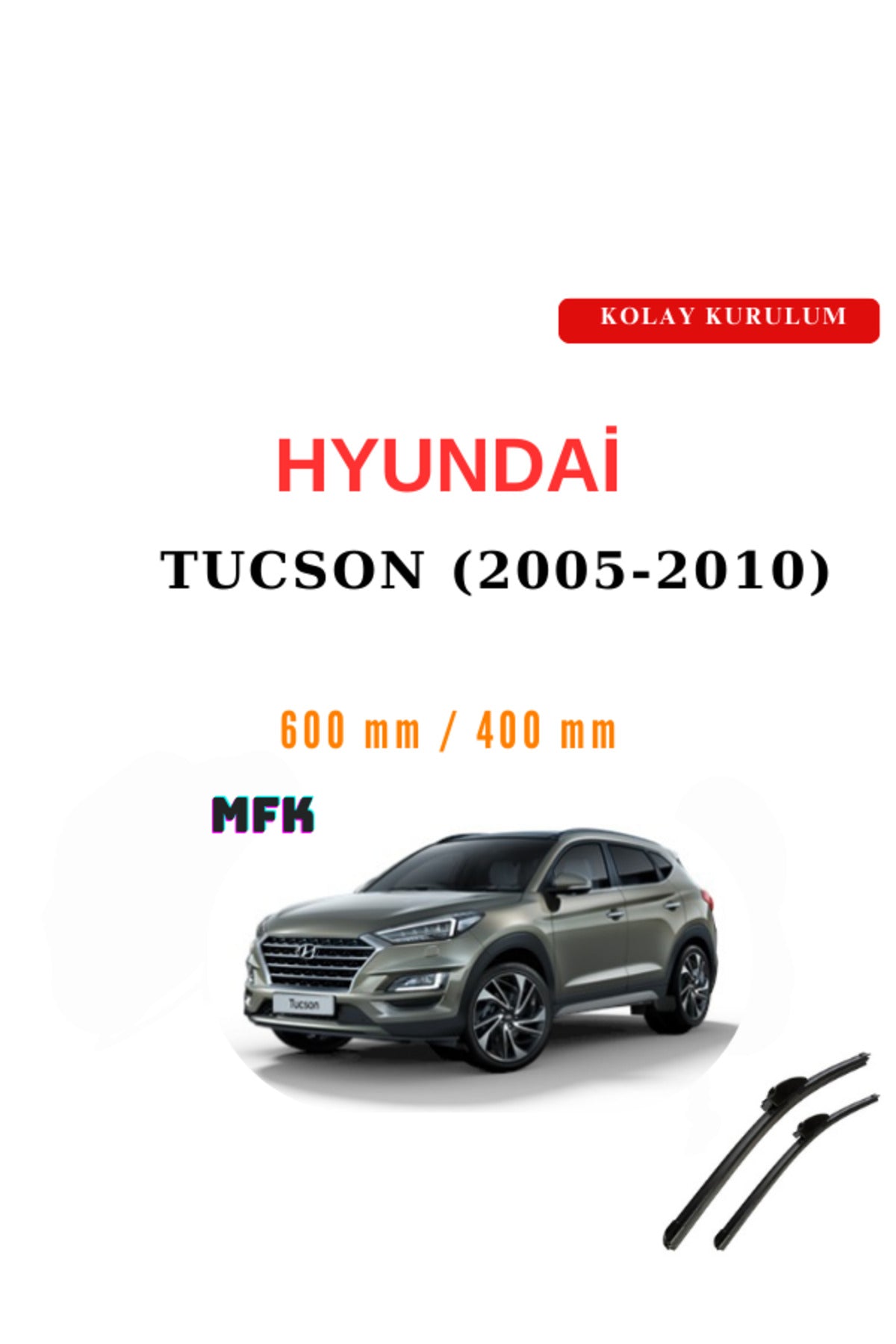 Hyundai Tucson (2021-2024) Fahrzeugspezifische Scheibenwischer Vorne Zweierset